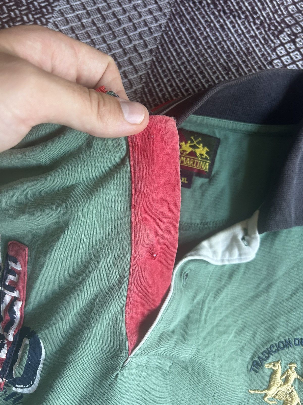 Vintage La Martina Vintage Polo T-shirt Big Logo Thrashed Condition Size US XL / EU 56 / 4 - 9 Thumbnail