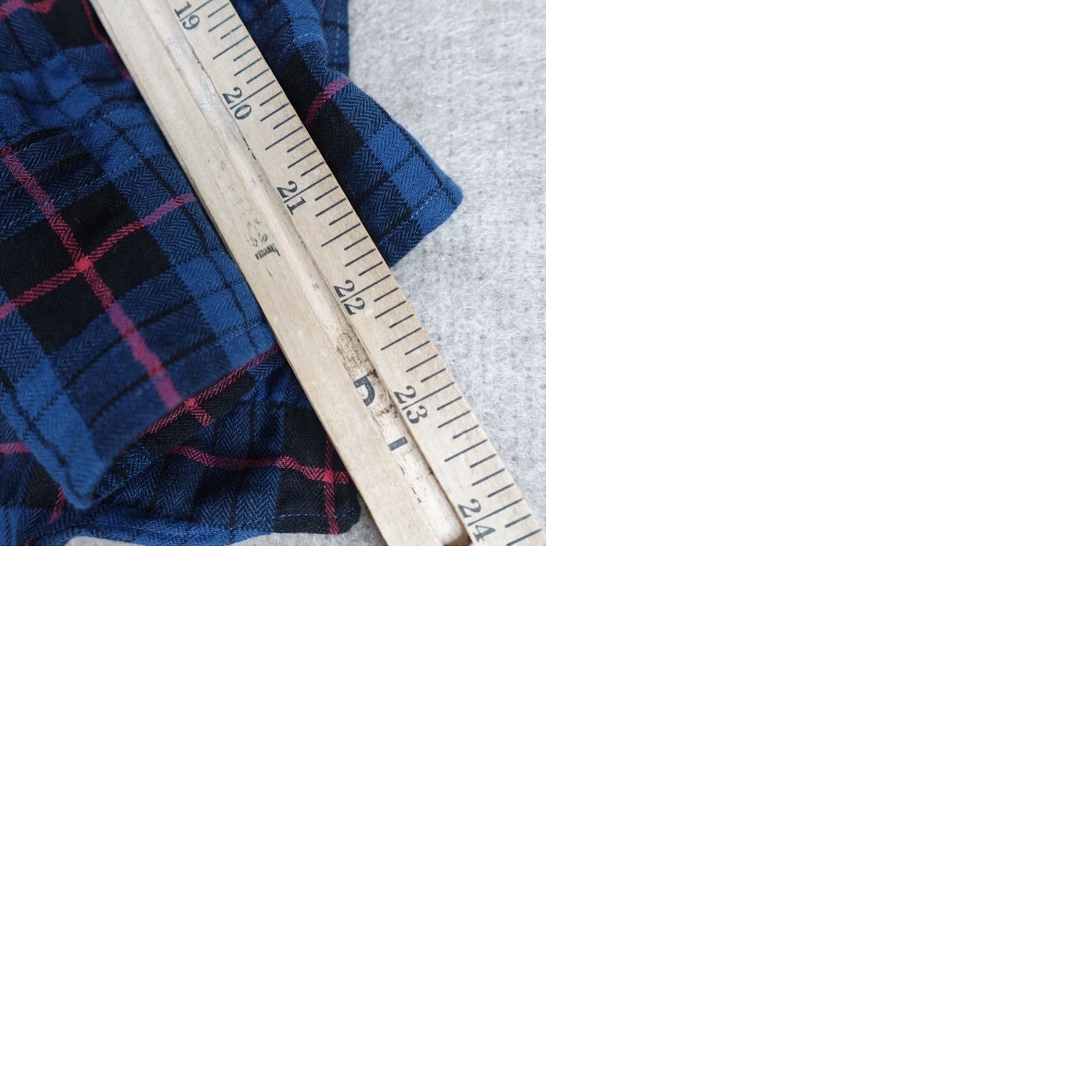 Vintage Ledbury Shirt 16-32 Blue Plaid Flannel Classic Short Body Mens Size US L / EU 52-54 / 3 - 9 Thumbnail
