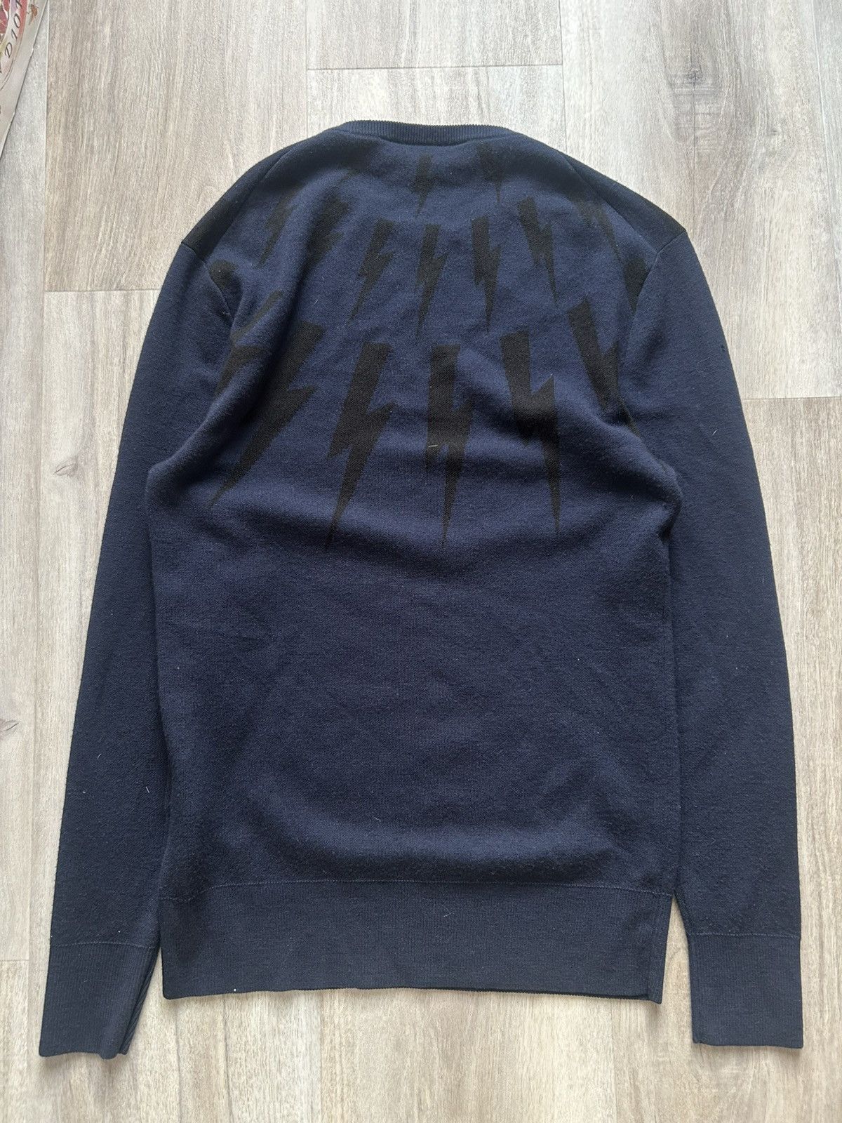 Neil Barrett Neil Barrett Lightning Print Sweater Size US S / EU 44-46 / 1 - 2 Thumbnail
