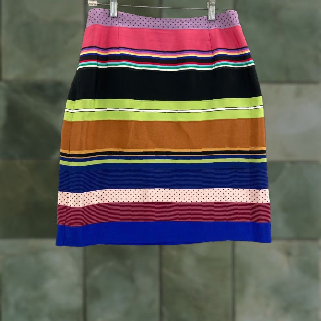 J.McLaughlin J. McLaughlin Multicolor Striped Skirt Womens 10 Short Size 32" / US 10 / IT 46 - 1 Thumbnail