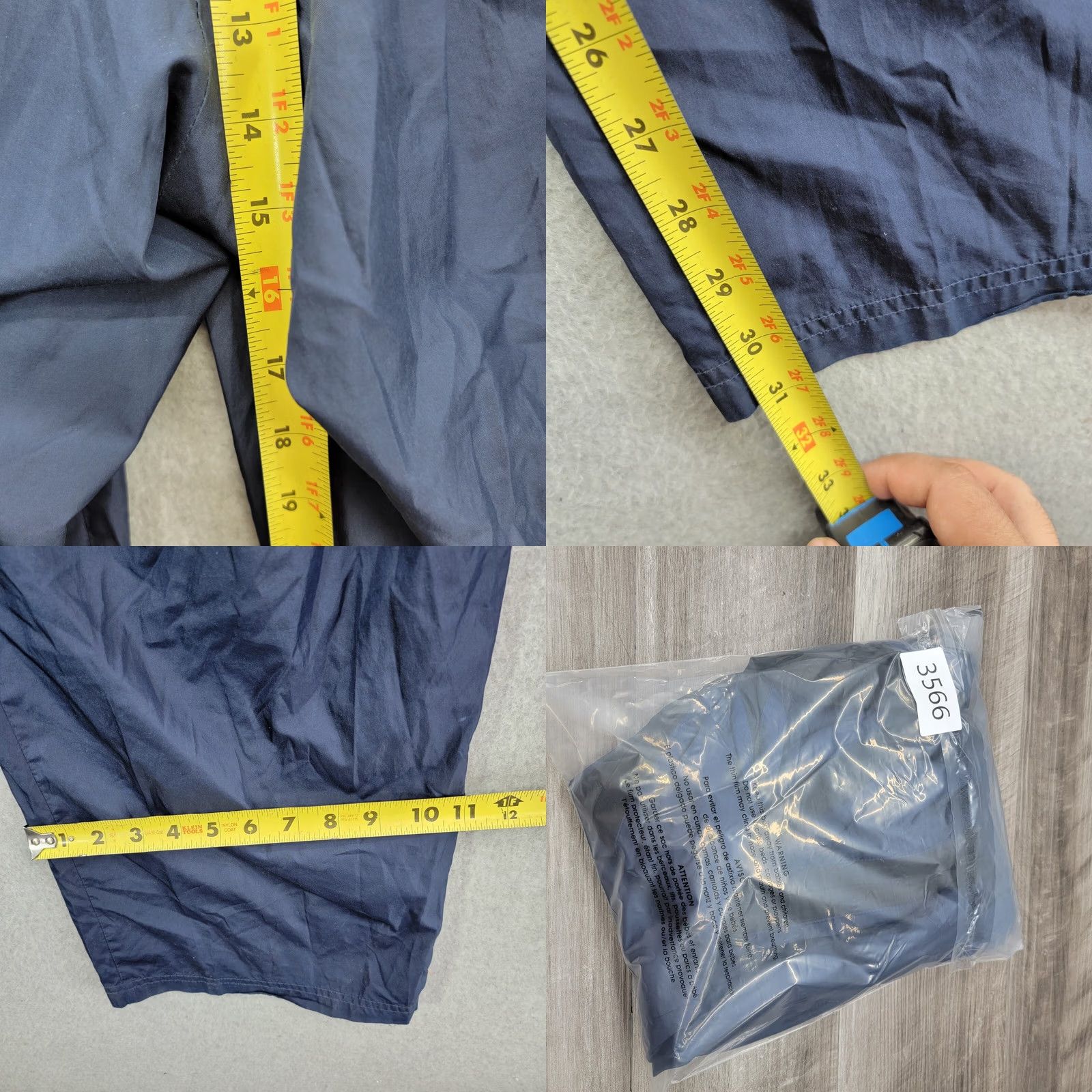 Nike VINTAGE Nike Track Pants Mens XL Blue Black Striped Windbreaker 90s Y2K spellout Size US 36 / EU 52 - 8 Thumbnail