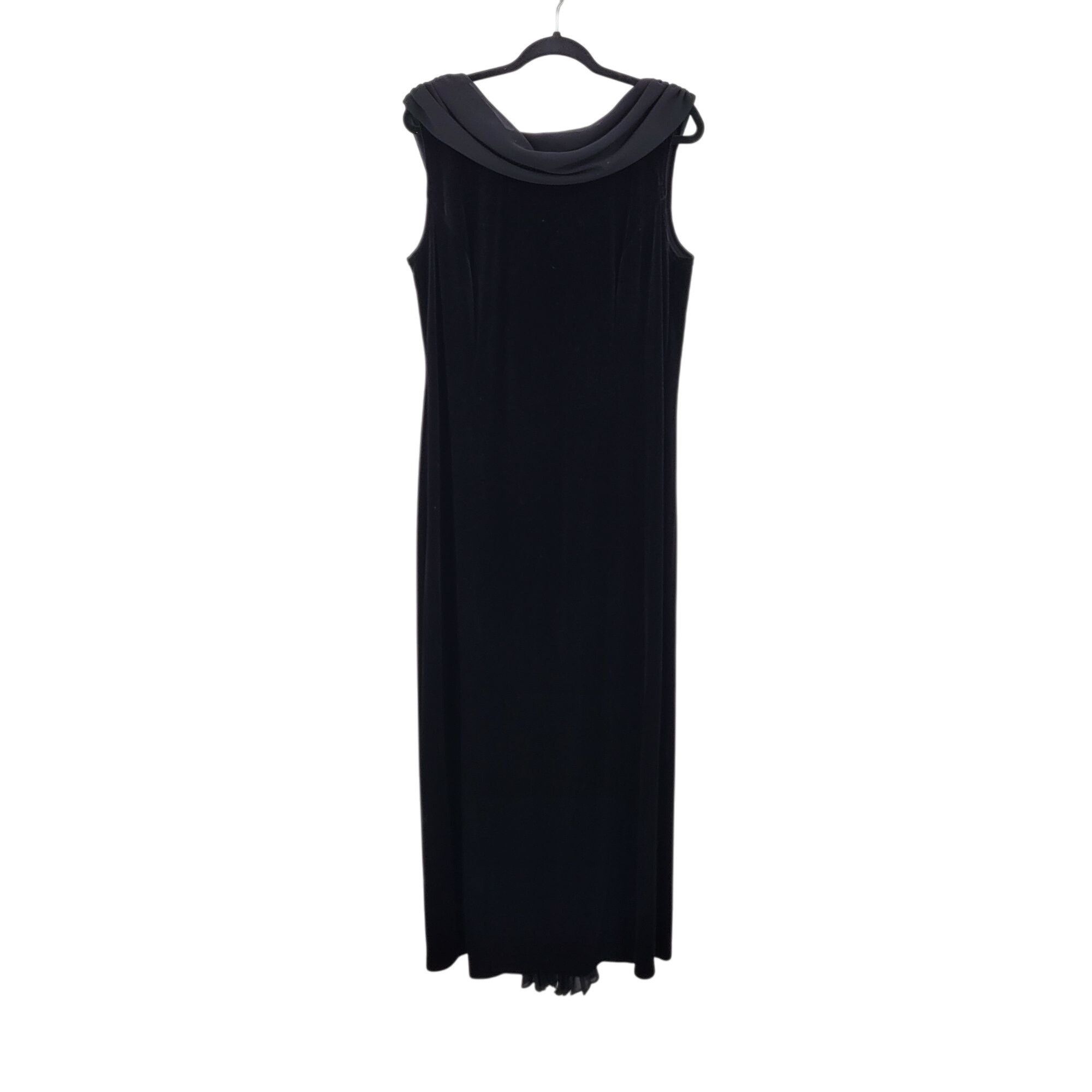 Vintage Vntage Black Velour Stretch Gown Sz 18 Scoop Back Jeweled Pl Size XXL / US 16-18 / IT 52-54 - 2 Thumbnail