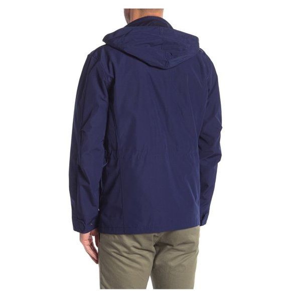 Cole Haan Cole Haan Mens Blue Hooded Pockets Field Parka Utility Jacke Size US XL / EU 56 / 4 - 5 Thumbnail
