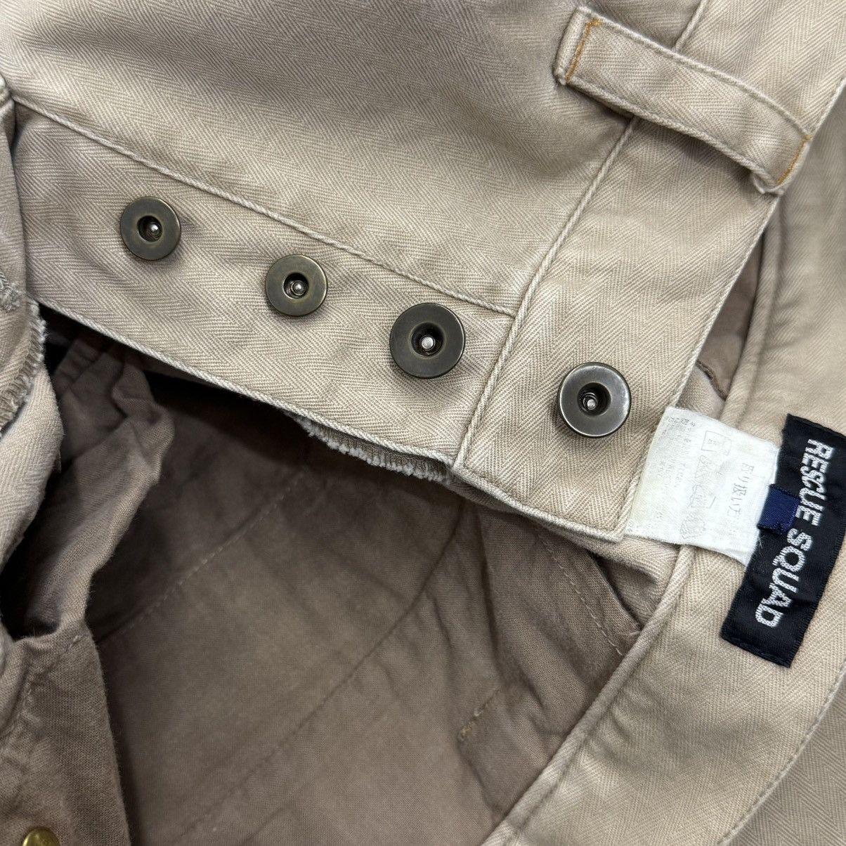 Japanese Brand Vintage Y2K Rescue Squad Studded Pocket High Oz Denim Size US 32 / EU 48 - 19 Thumbnail