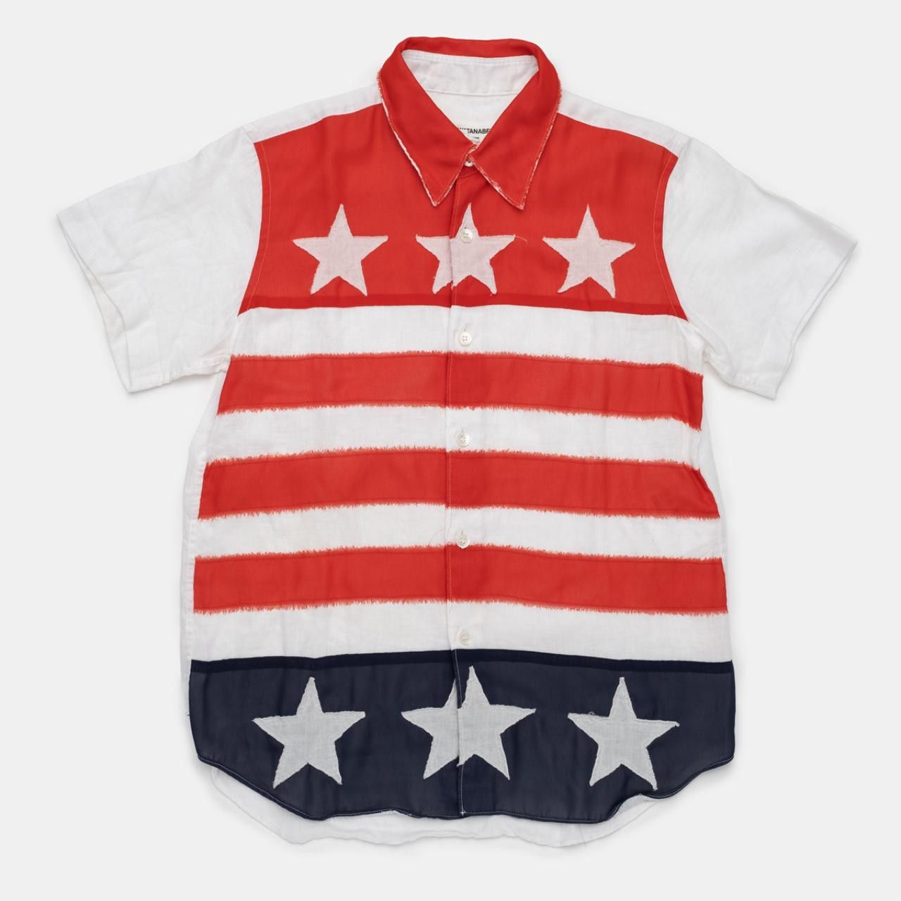 image of Junya Watanabe Stars N Stripes Shirt in White, Women's (Size Medium)