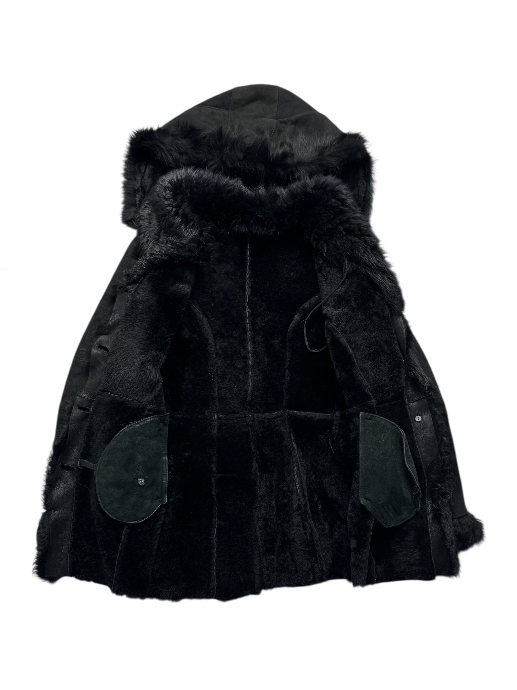 Vintage 90's Real Sheepskin Coat With Belt(V423) Size XS / US 0-2 / IT 36-38 - 5 Thumbnail