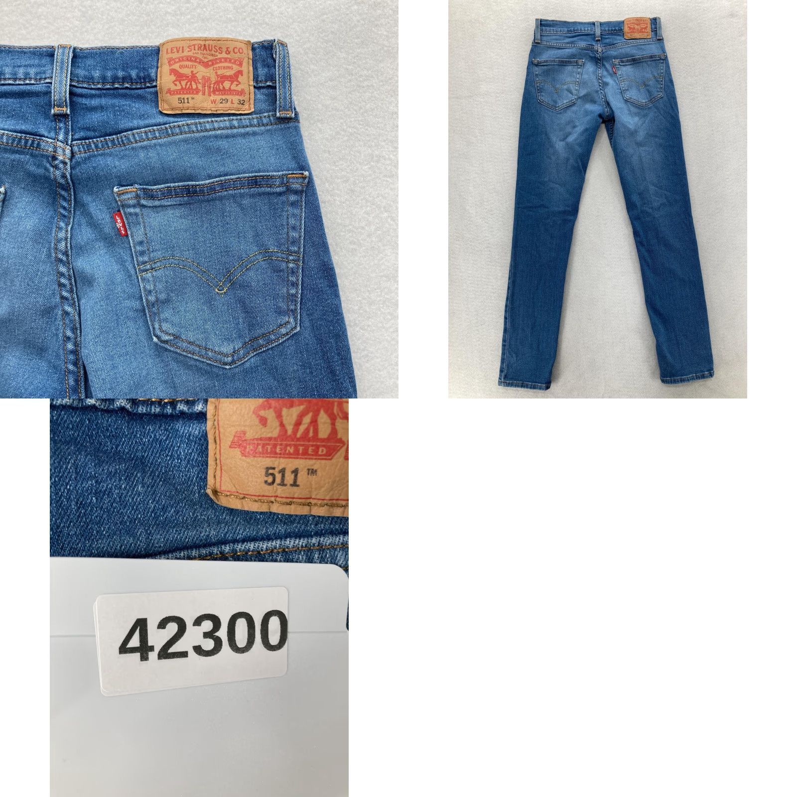 Levi's Levi's 511 Jeans Mens 29x32 Slim Fit Straight Blue Denim Medium Wash Stretch Size US 29 - 9 Thumbnail