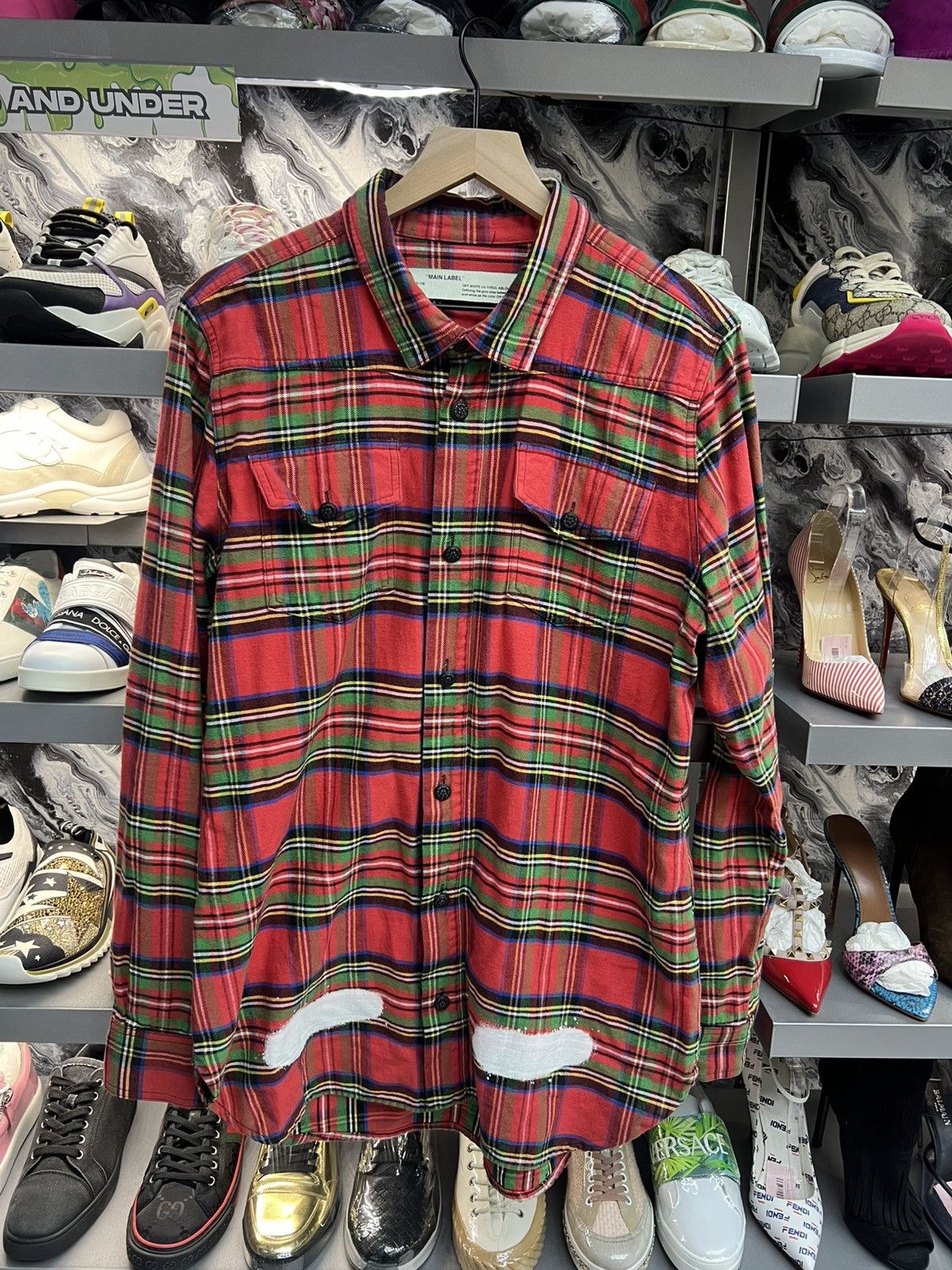 Off-White Off-White Spray Check Shirt Size US M / EU 48-50 / 2 - 1 Thumbnail