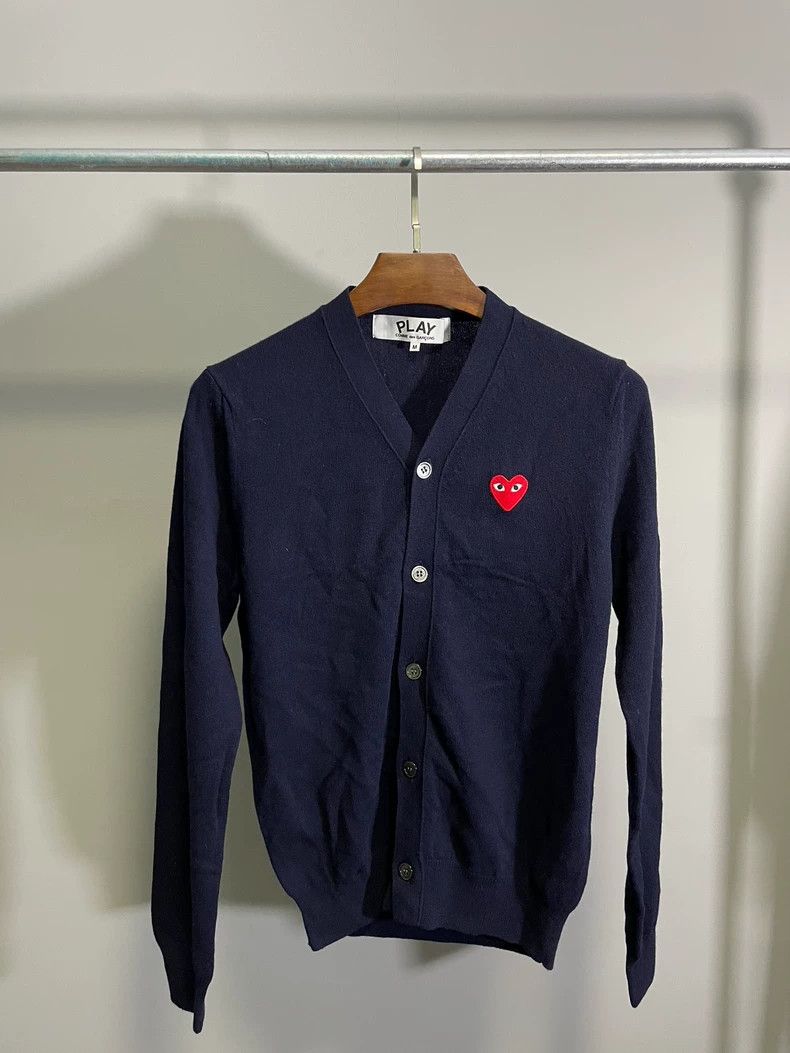 Comme des Garcons Comme Des Garcons Red Heart Black Cardigan Sweater Size M / US 6-8 / IT 42-44 - 1 Thumbnail