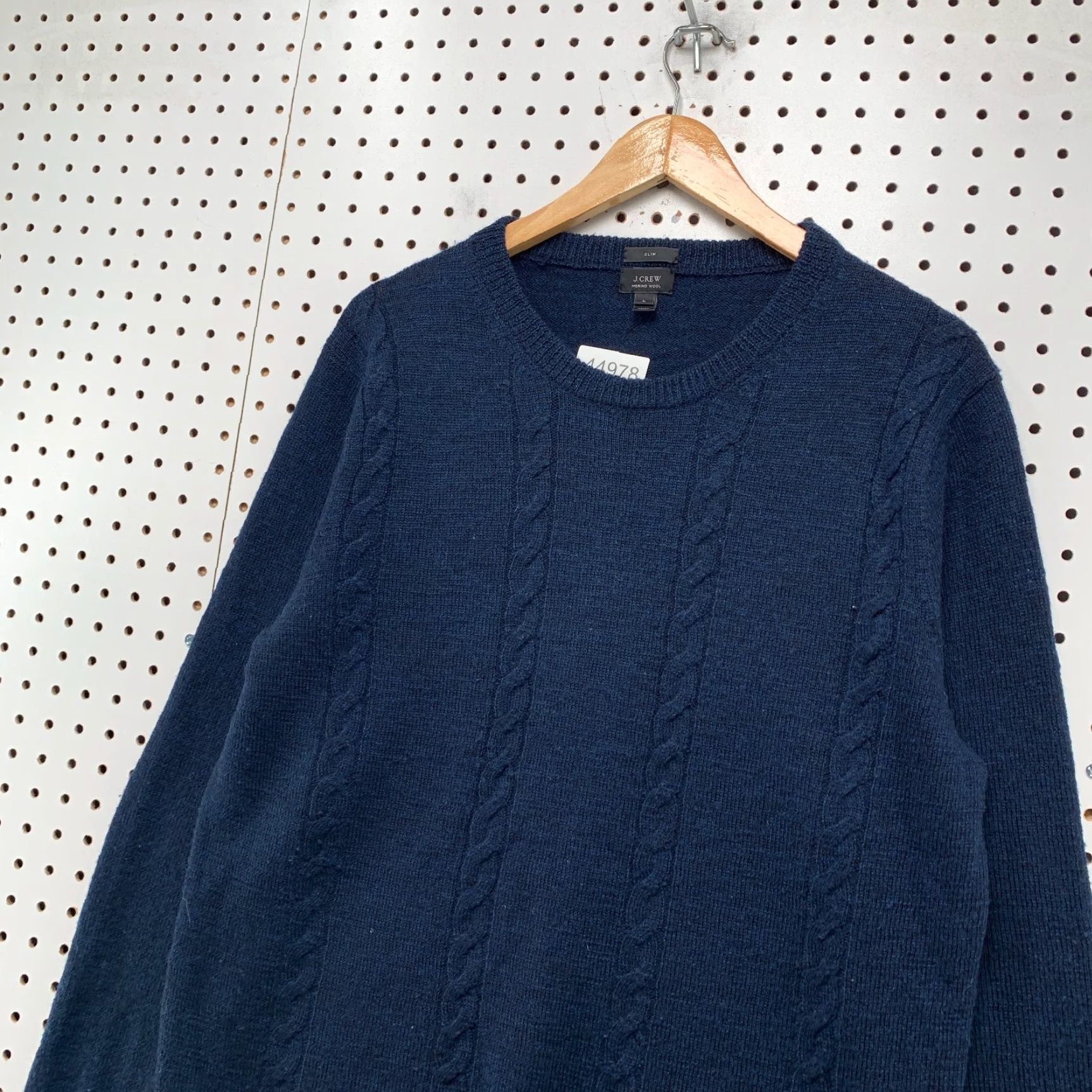 J.Crew JCrew Wool Sweater Men Large Navy Blue Slim 100% Merino Crewneck Business School Shirt Mens L Navy Wool Crewneck Pullover Winter Fall Spring 90s? Size US L / EU 52-54 / 3 - 4 Thumbnail