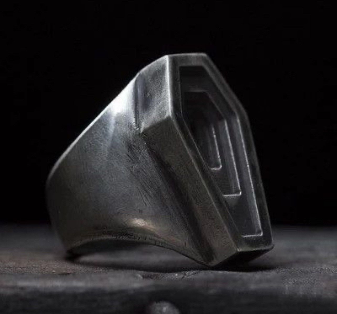 Jewelry Stainless Steel Coffin Ring (size 7-13) Size ONE SIZE - 3 Thumbnail