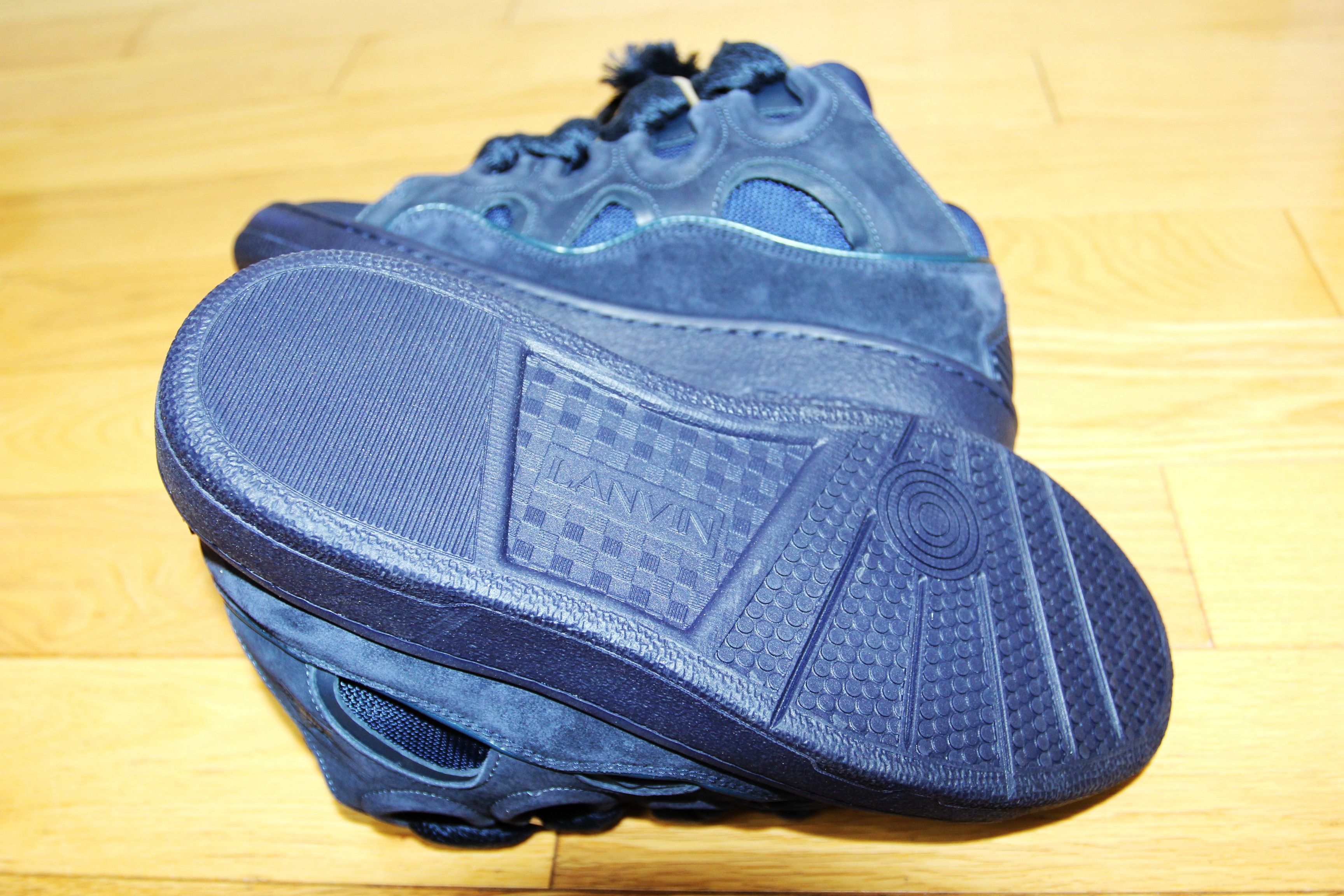 Lanvin BNWT SS25 LANVIN LEATHER CURB SNEAKERS NAVY BLUE 41 Size US 8 / EU 41 - 6 Thumbnail