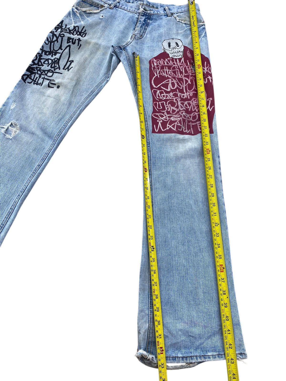 Melrose Melrose Light Wash Drawing Style Boot Cut Leg Jeans Size US 32 / EU 48 - 8 Thumbnail
