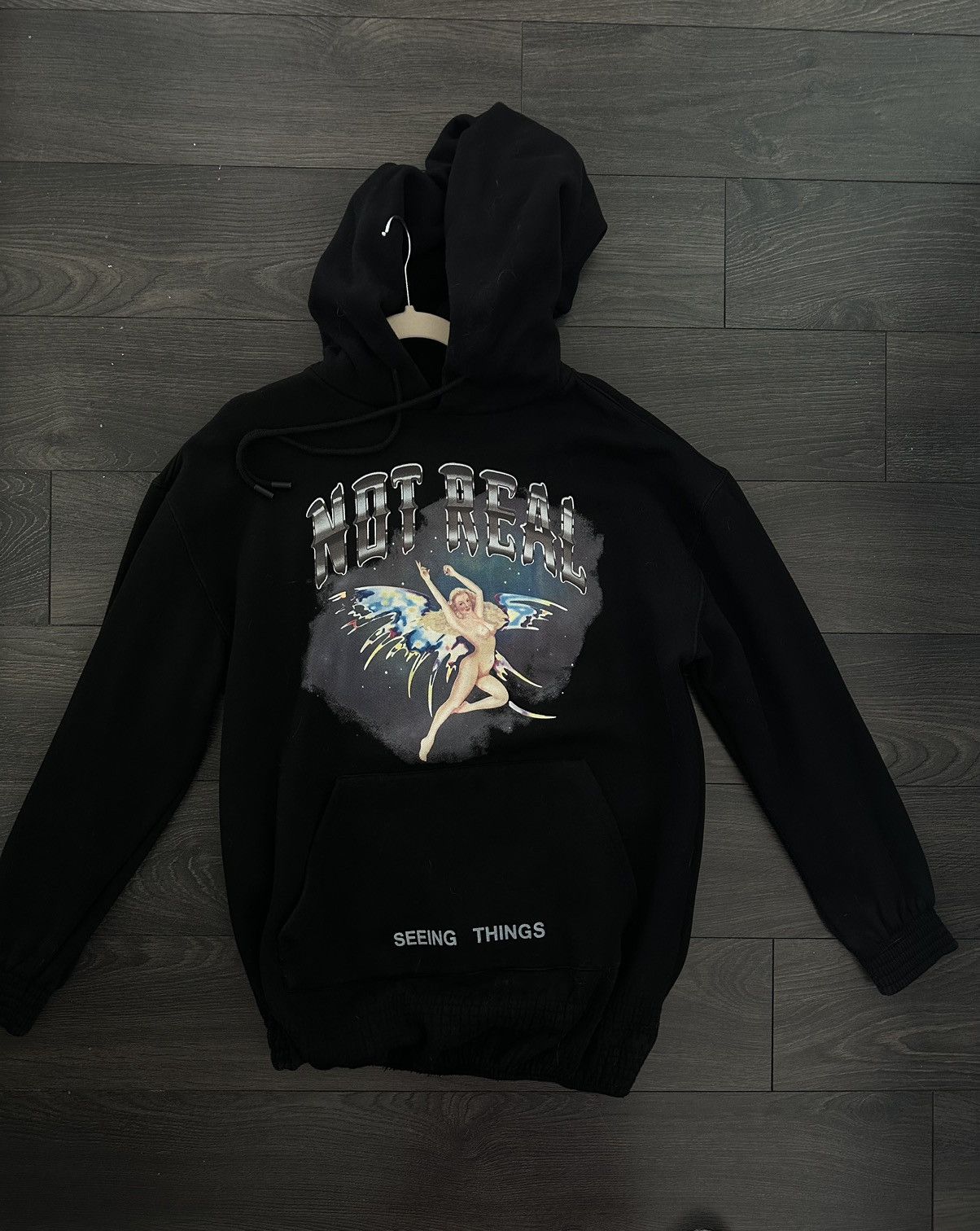 Off white not real angel hoodie sale