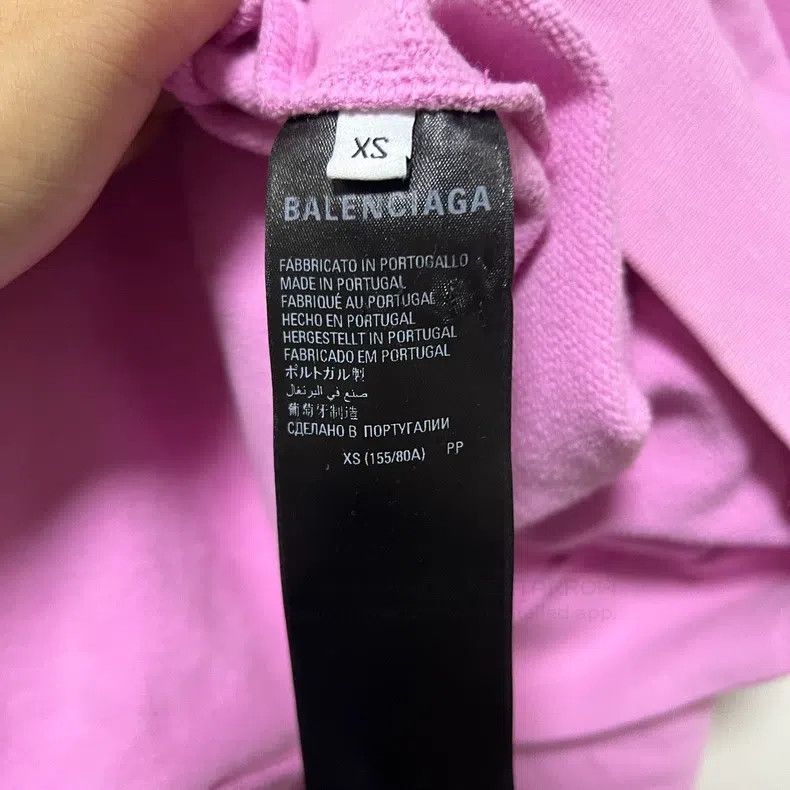 Balenciaga Balenciaga Pink Reversed Logo Embroidery Hoodie Size US XS / EU 42 / 0 - 4 Thumbnail