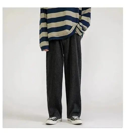 Japanese Brand Black Color Straight-leg Denim Pant Size US 29 - 1 Thumbnail