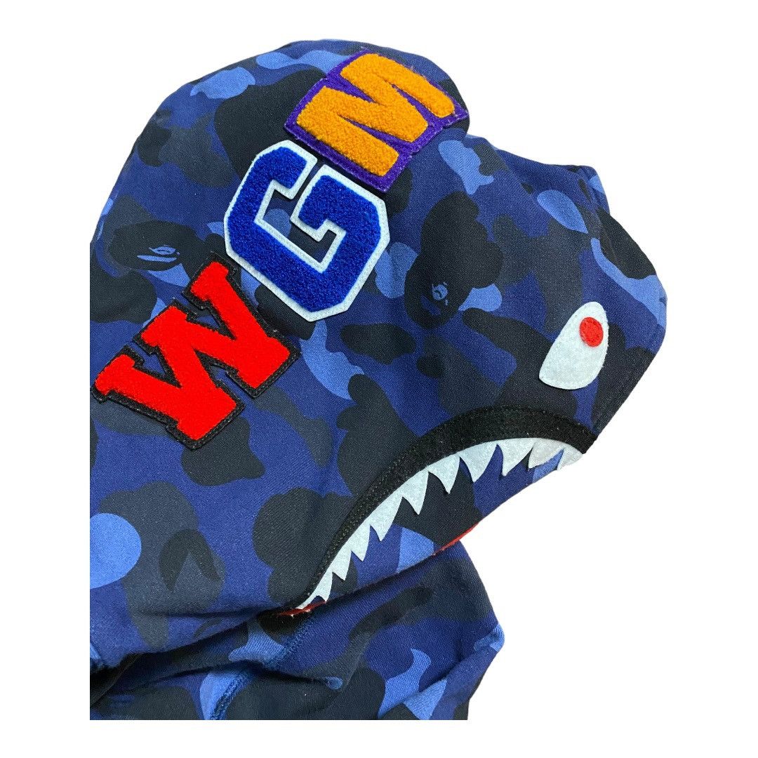 Bape BAPE Double Shark / Tiger Full Zip Hoodie Blue camo Size US XXL / EU 58 / 5 - 5 Thumbnail
