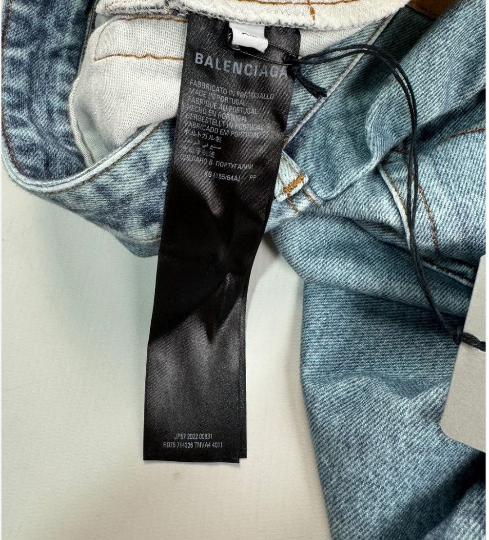 Balenciaga BALENCIAGA TROMPE L’OEIL PRINTED DENIM SWEATPANTS SHORTS Size US 30 / EU 46 - 6 Thumbnail