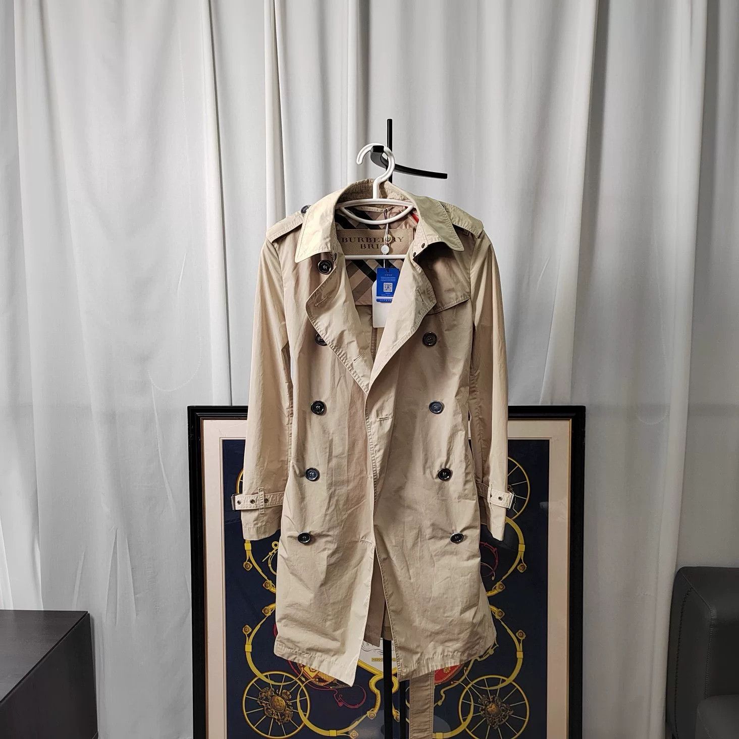 Burberry Burberry Double-Breasted Trench Coat Size XXS / US 00 / IT 34 - 1 Thumbnail