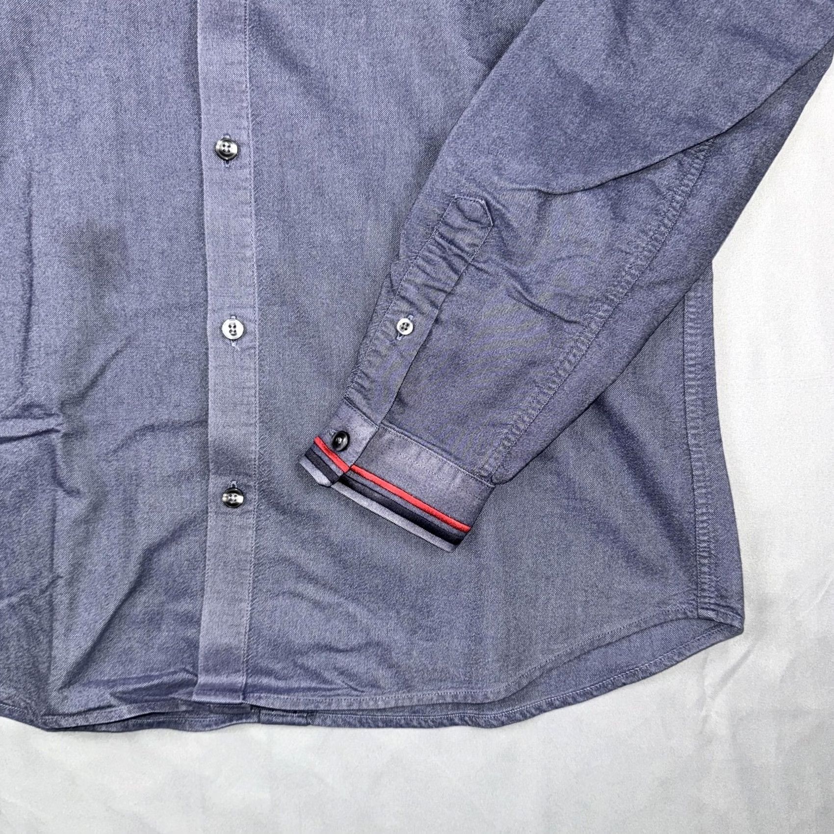 Fred Perry Fred Perry Shirt Mens M Blue Chambray Long Sleeve Button Front Casual Size US M / EU 48-50 / 2 - 5 Thumbnail