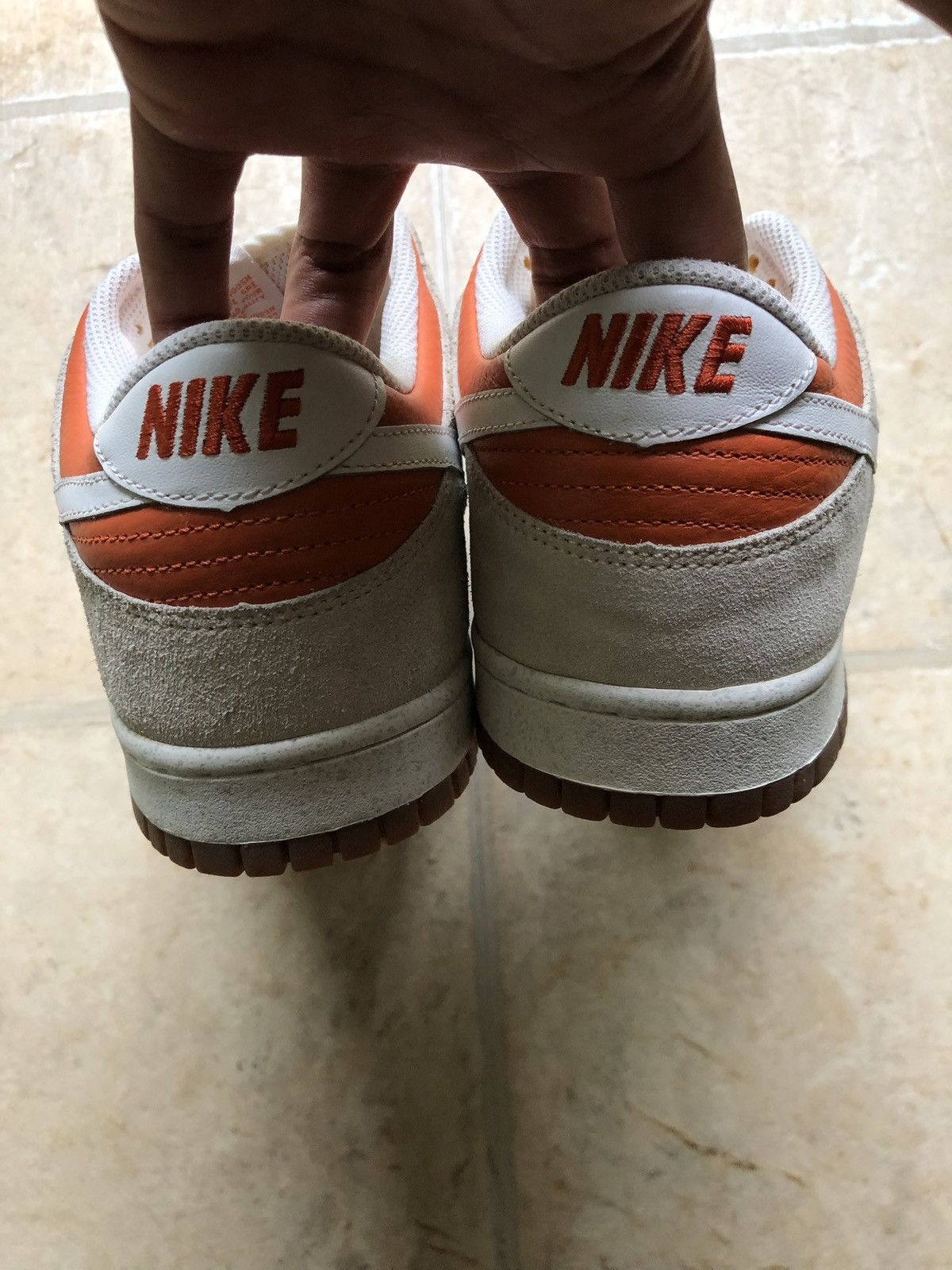 Nike Nike Dunk Low CL White Hoop Orange Size 10 - 318020-111 Size US 10 / EU 43 - 4 Thumbnail