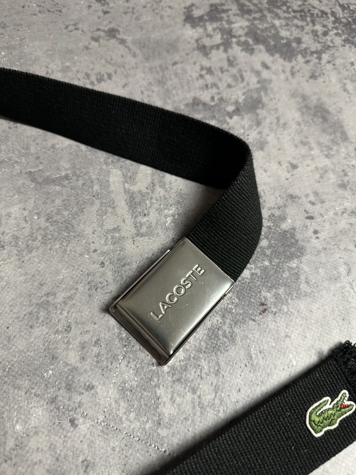 Lacoste Lacoste Navy Black Webbing Canvas Belt - Adjustable Size ONE SIZE - 4 Thumbnail