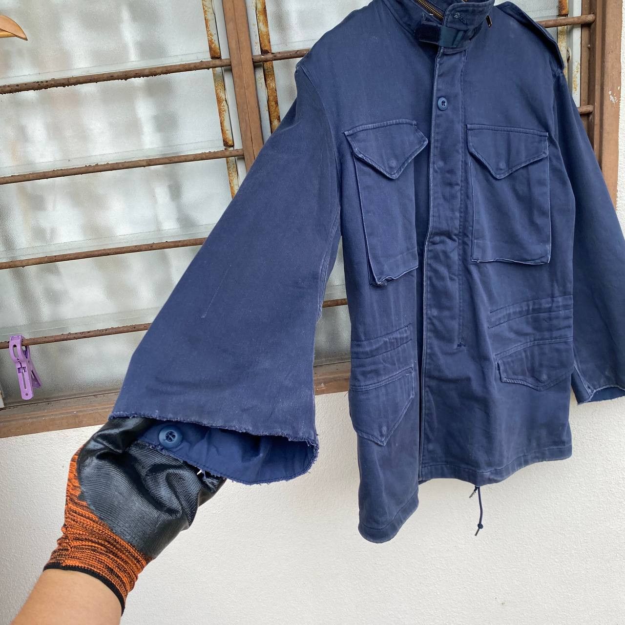 Alpha Industries Vintage 80s Alpha Industries Navy M-65 Field Jacket Scovill Size US S / EU 44-46 / 1 - 4 Thumbnail