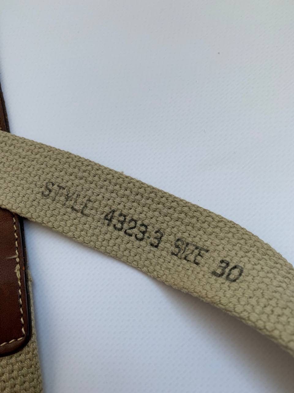 Levi's × Vintage Vintage Levis Belt Made in Canada 80s 90s Brown Buckle Metal Size 30 - 8 Thumbnail