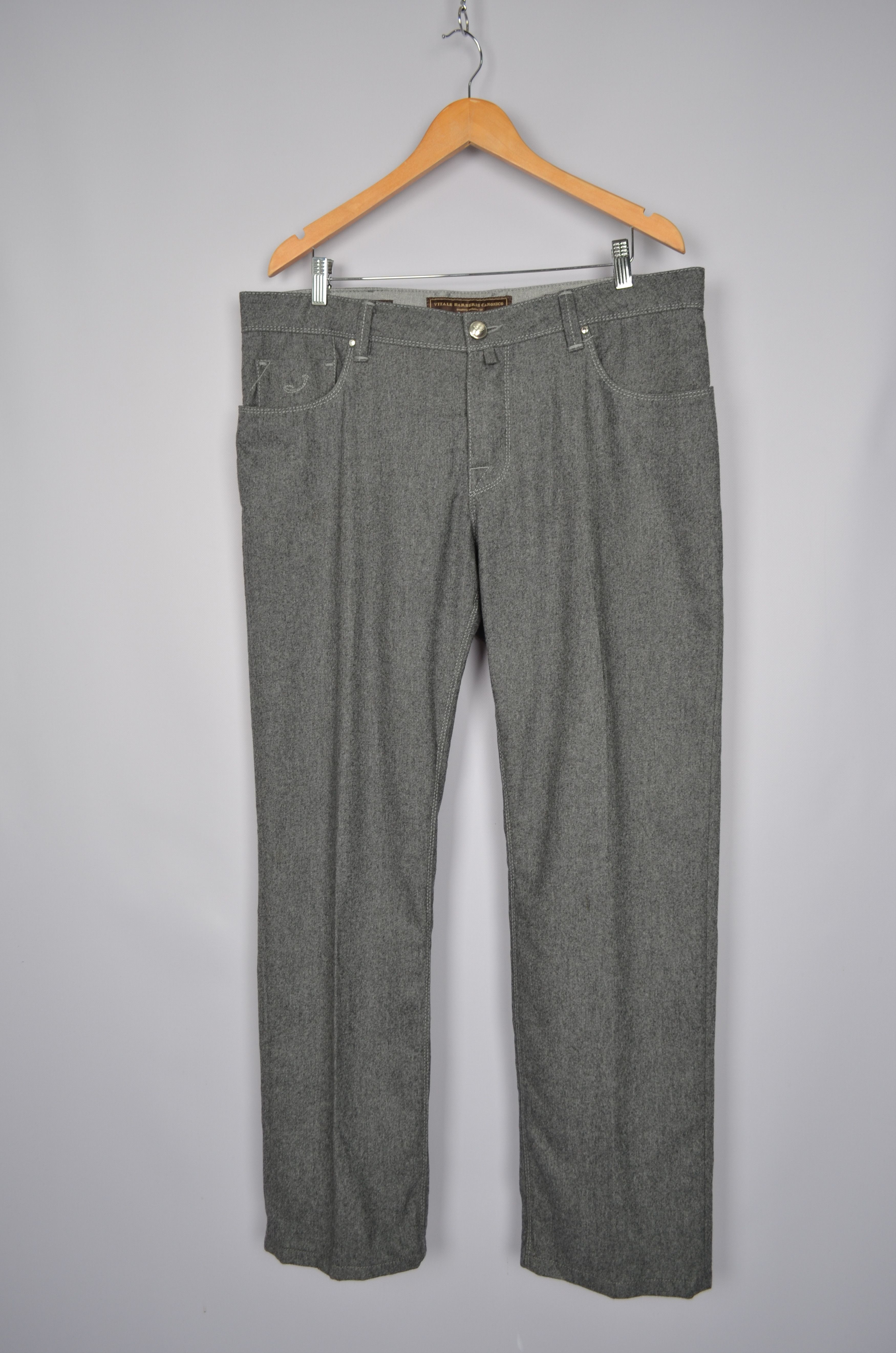 Designer × Jacob Cohen Jacob Cohen Vitale Barberis Canonico 688 Wool Pants W37 L32 Size US 37 - 1 Thumbnail
