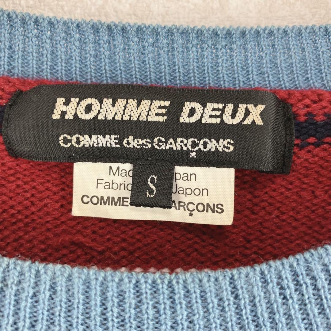 Comme des Garcons × Comme des Garcons Homme Deux Horse Striped Pattern Knit Sweater Size US S / EU 44-46 / 1 - 12 Thumbnail