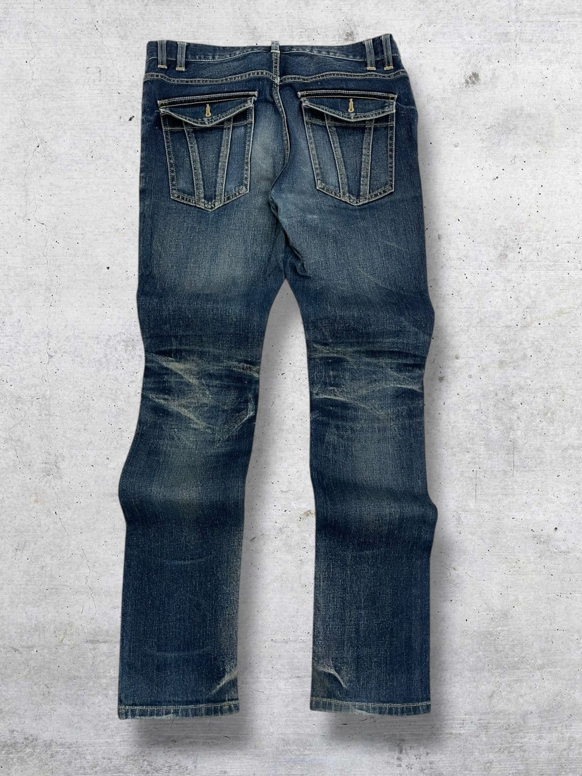 Michel Klein VINTAGE MICHEL KLEIN 90S JAPAN DESIGNER RUGGED RIPPED DENIM Size US 32 / EU 48 - 8 Thumbnail