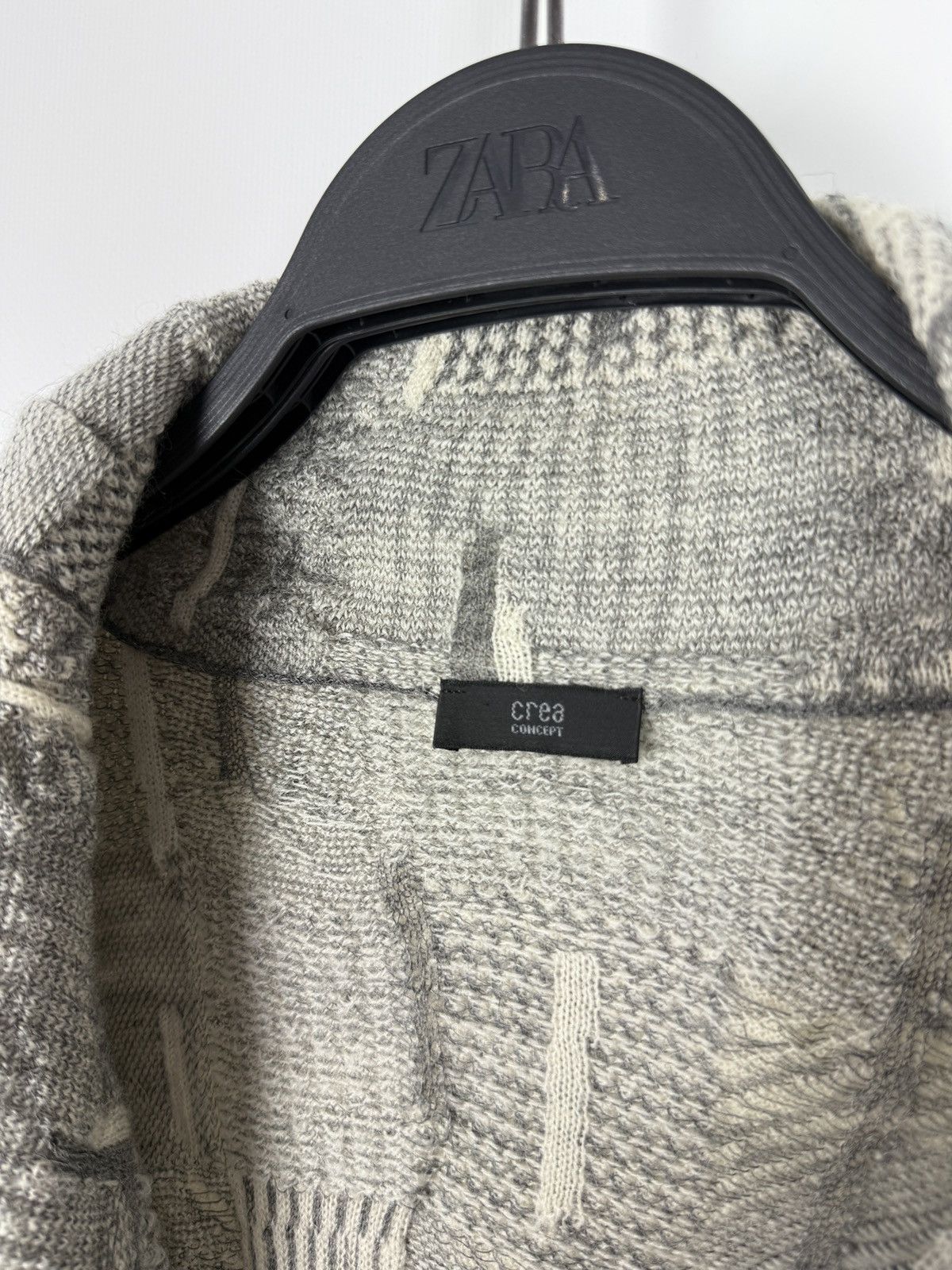 Other Crea Concept Alpaca Merino Collared 3D Knit Open Cardigan Size M / US 6-8 / IT 42-44 - 5 Thumbnail