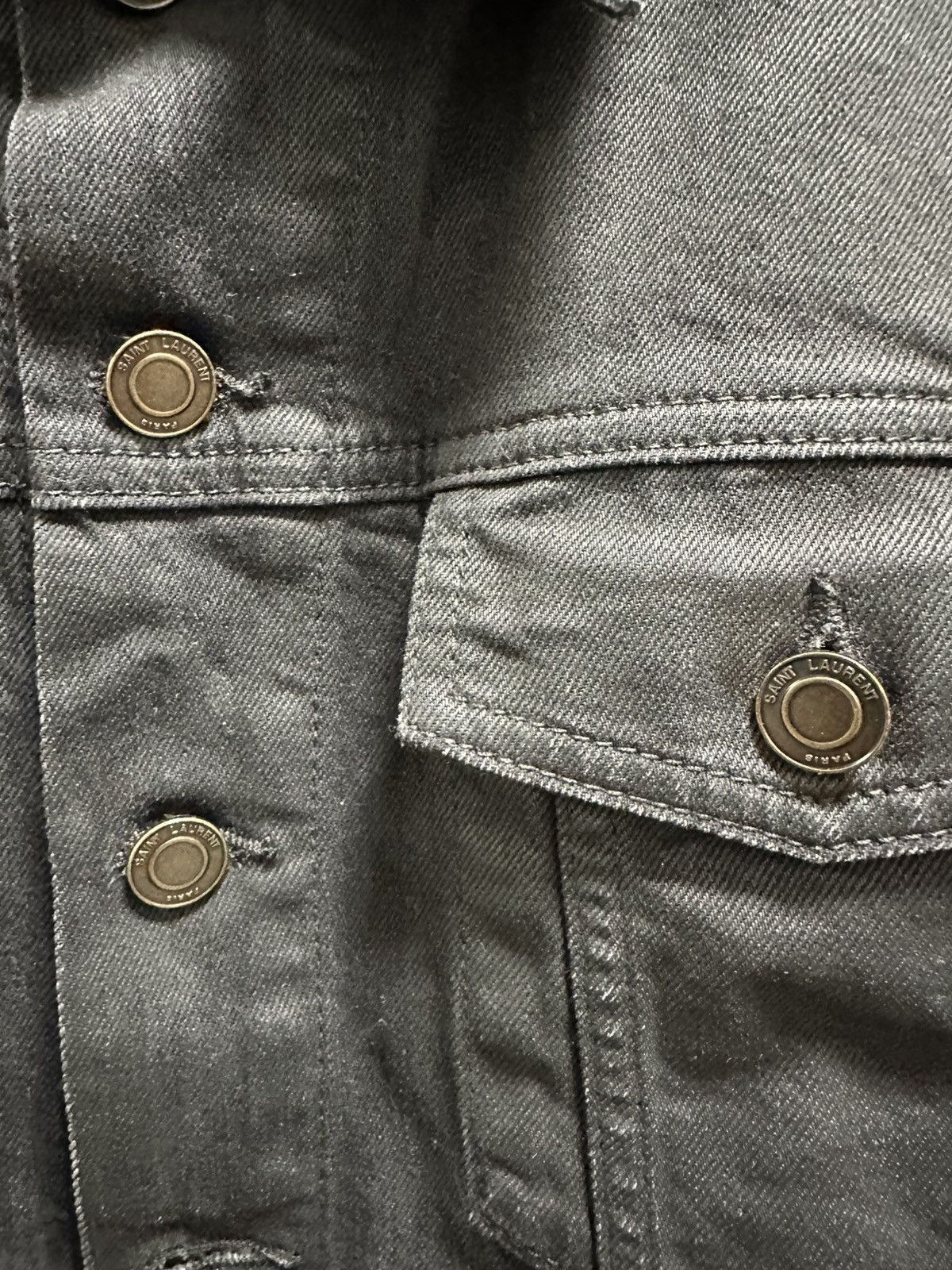 Saint Laurent Paris Saint Laurent Coated Denim jacket Size US XS / EU 42 / 0 - 8 Thumbnail