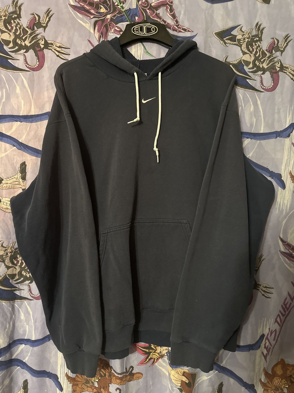 Vintage 90s Nike Grey Tag Center Swoosh Hoodie