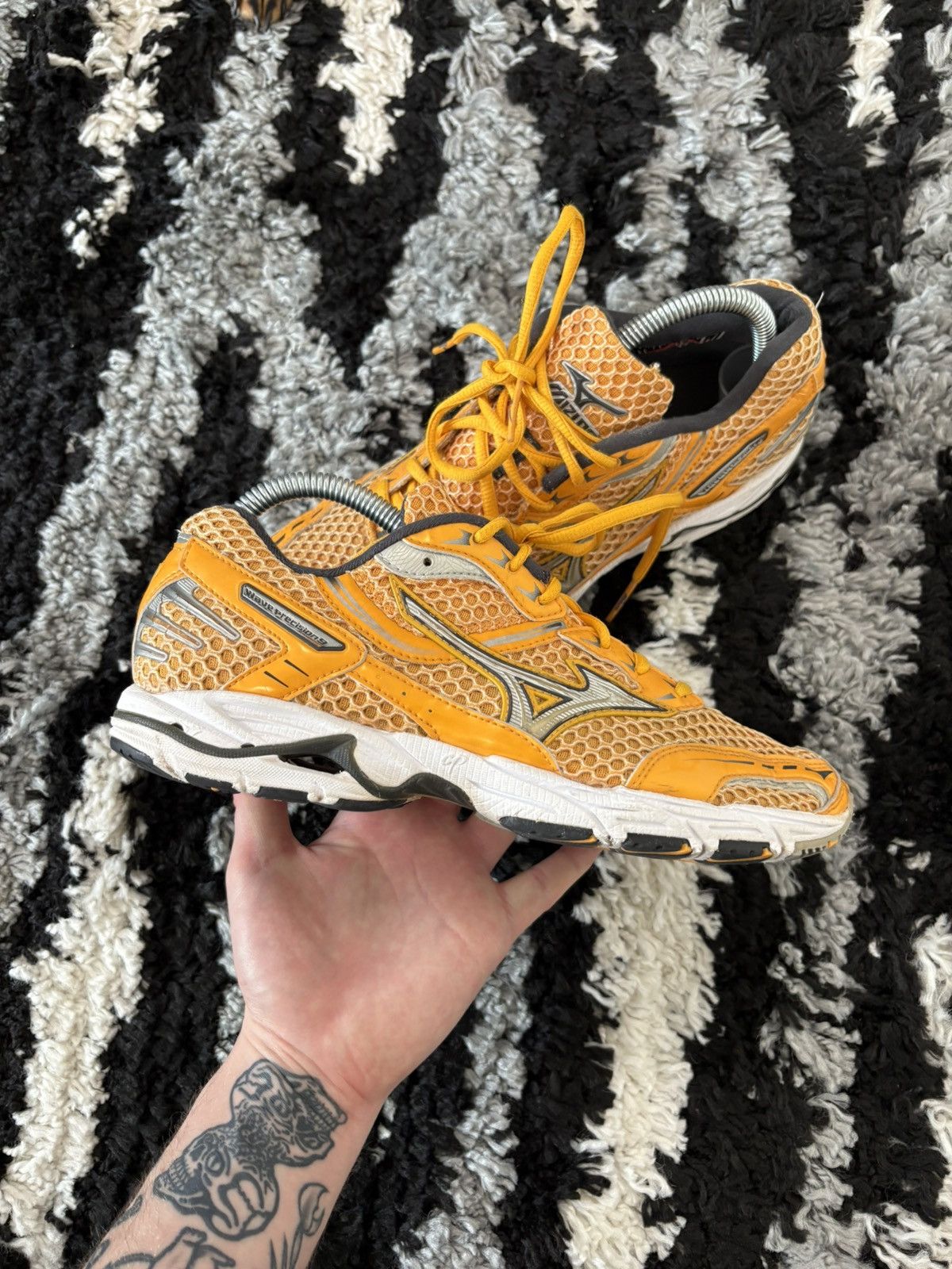 Mizuno Orange mizuno wave sneakers gorpcore vibe japanese brand Size US 8.5 / IT 38.5 - 2 Thumbnail