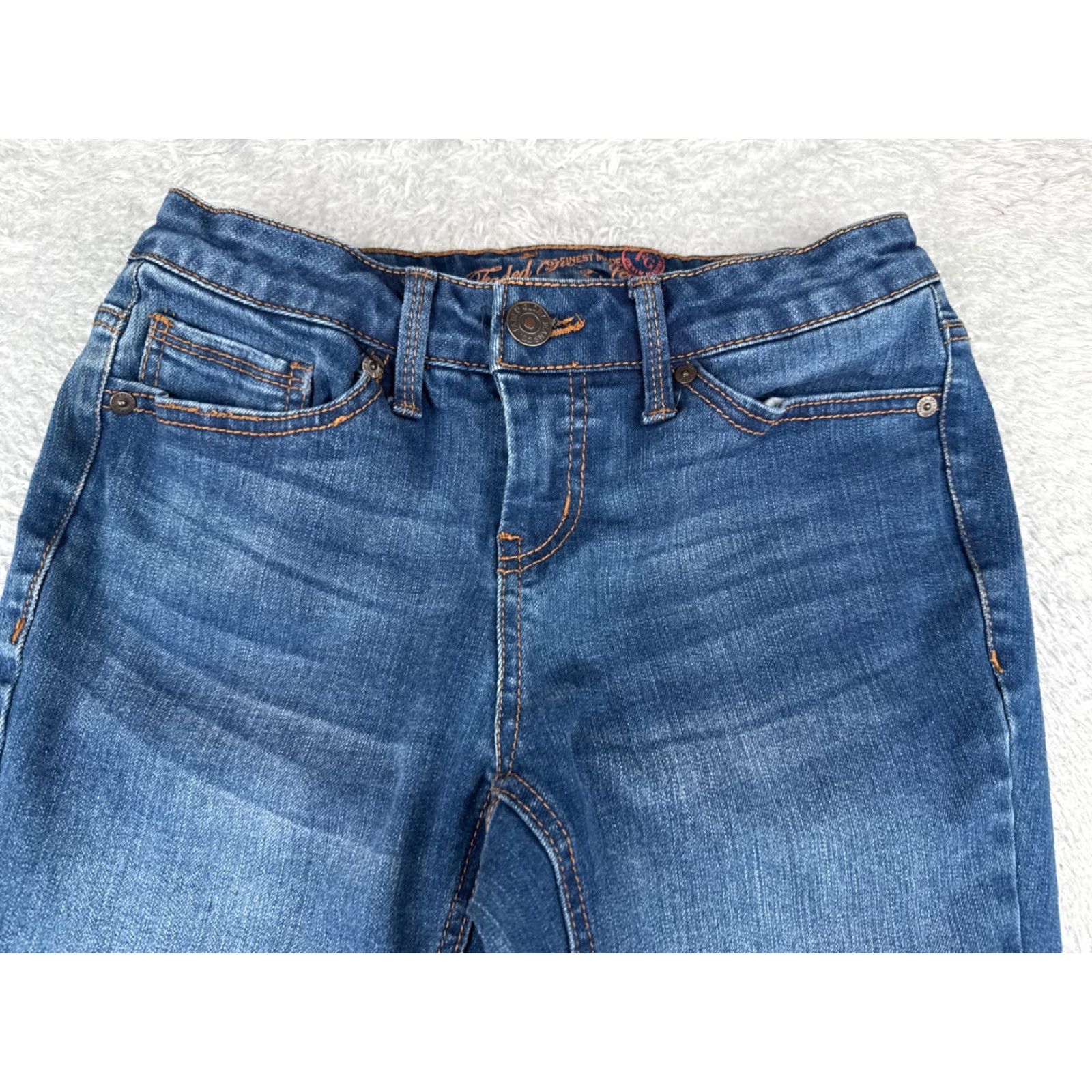 Faded Glory Faded Glory Jeans Womens 6 Denim Bootcut Low Rise 26x30 Blue Cotton Blend Stretch Regular 5-Pocket Mens Womens Girls Size 28" / US 6 / IT 42 - 4 Thumbnail