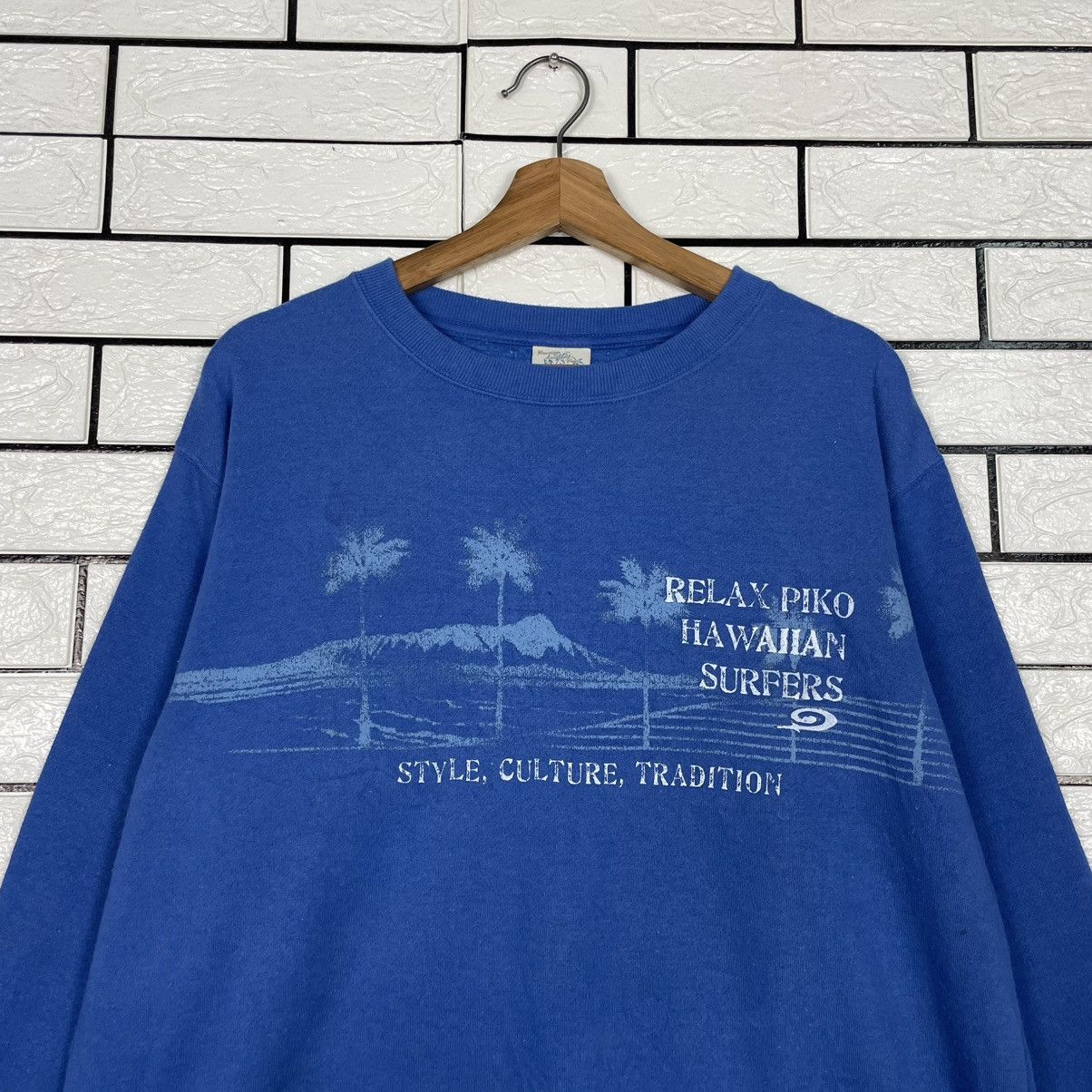 Japanese Brand Piko Hawaiian Surfer Crewneck Sweatshirt Size US L / EU 52-54 / 3 - 2 Thumbnail