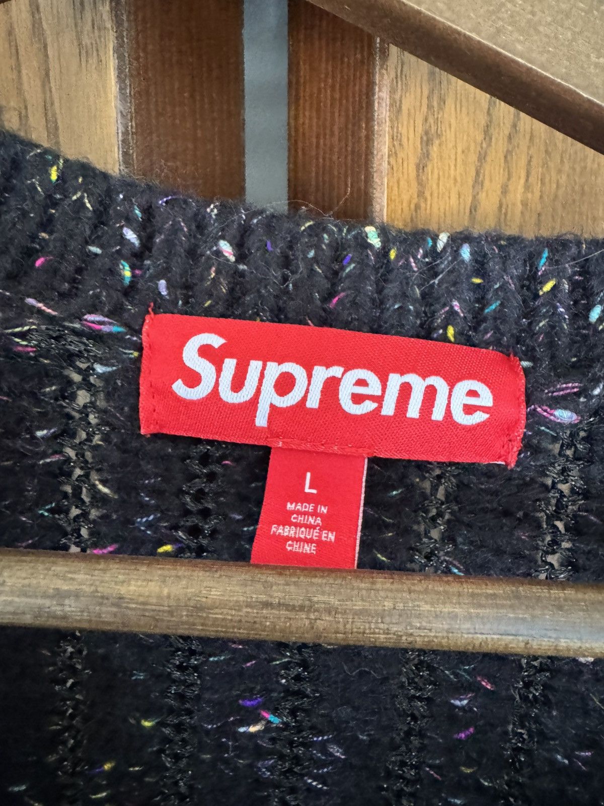 Supreme Confetti Cardigan “Black”