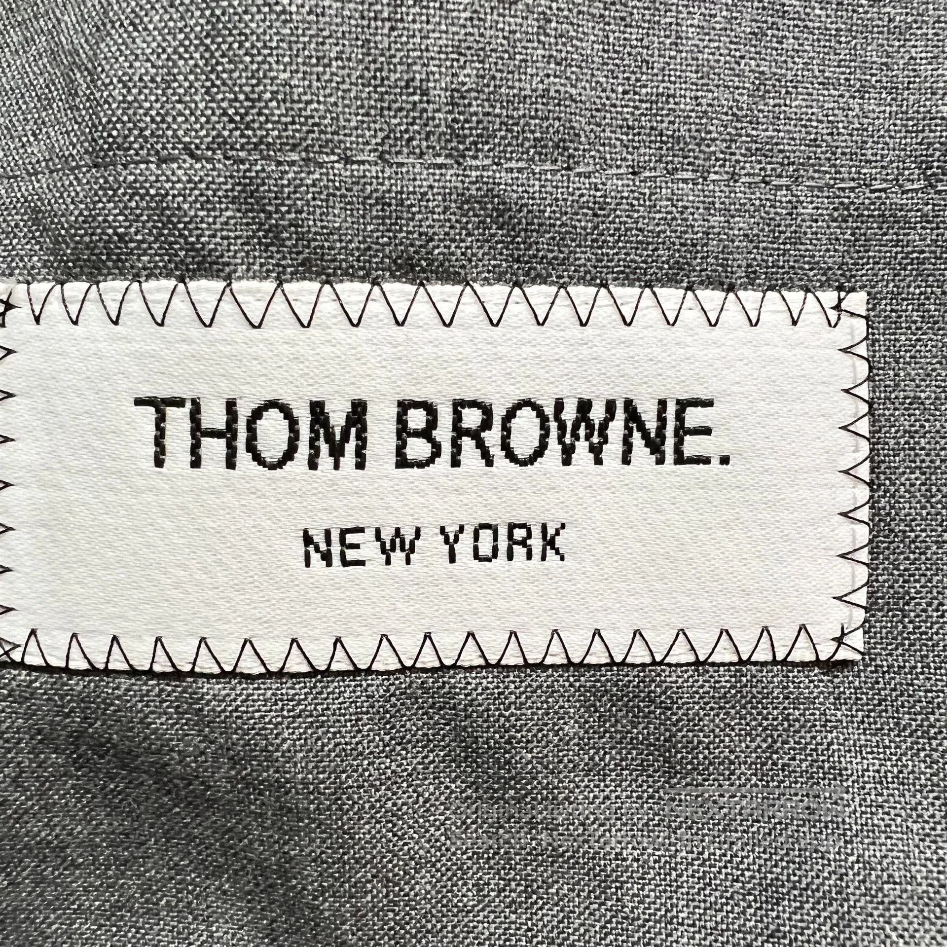 Thom Browne Thom Browne Gray Wool Stripe Shirt Jacket. Size US L / EU 52-54 / 3 - 6 Thumbnail