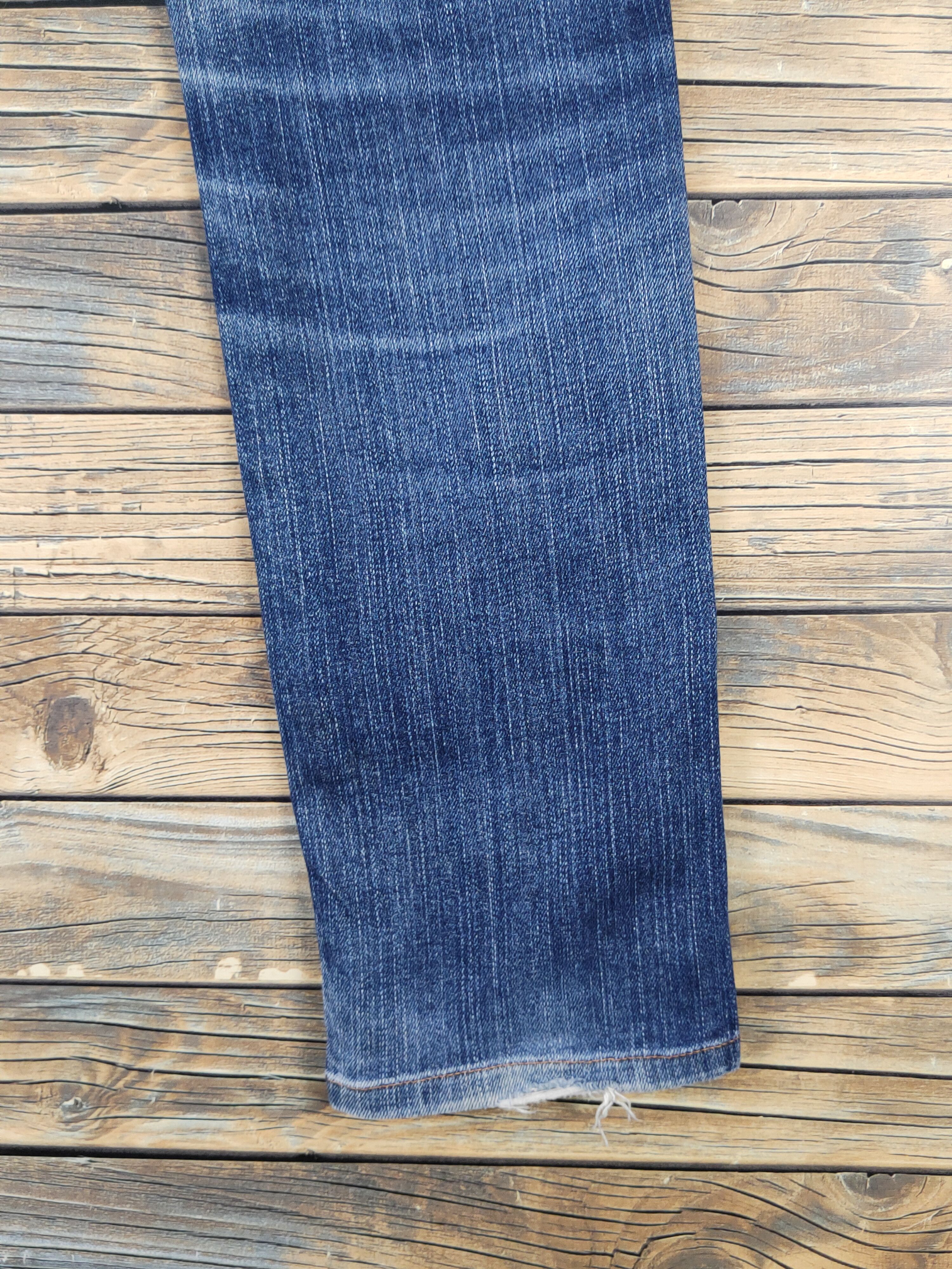 Japanese Brand Uniqlo Dark Blue Distressed Ripped denim Jeans #W1492 Size US 29 - 11 Thumbnail