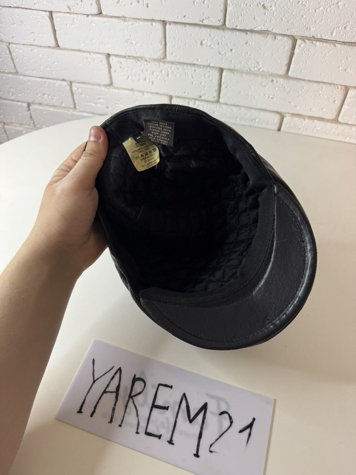 Other Genuine leather vintage cap hat Size ONE SIZE - 4 Thumbnail
