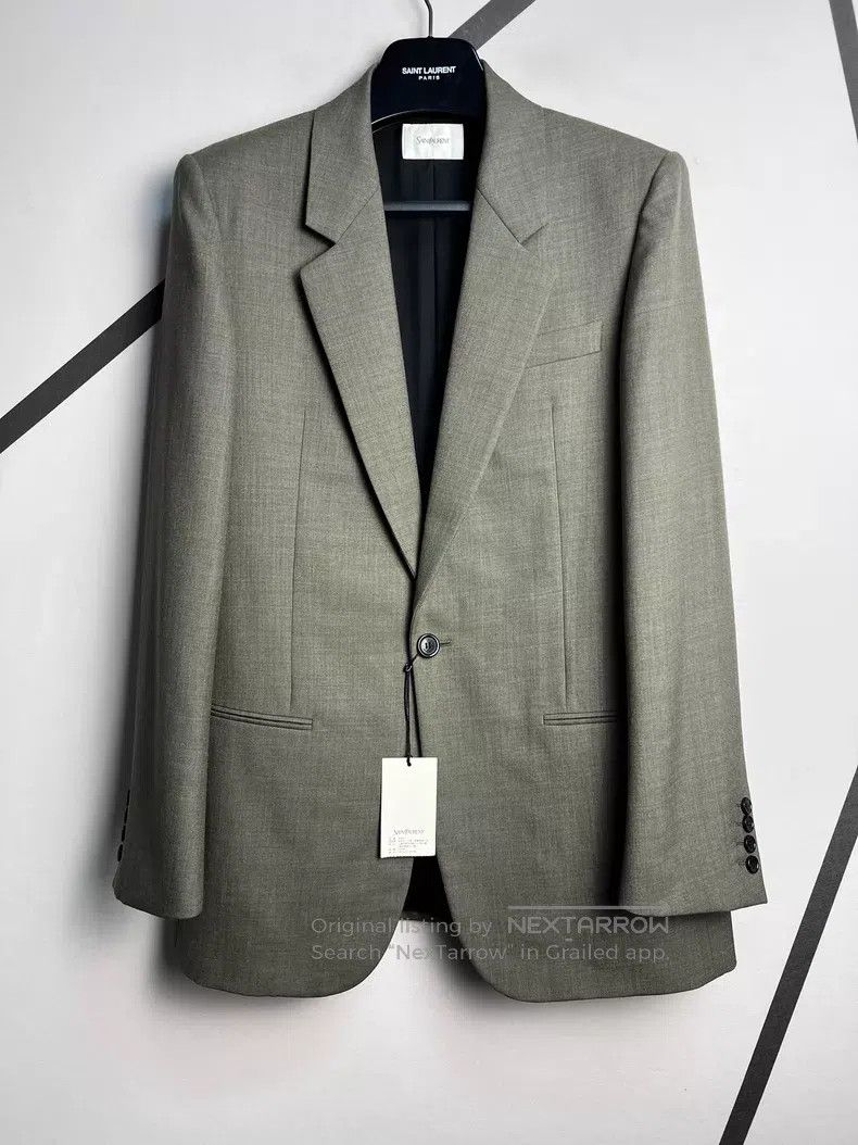 Saint Laurent Paris Saint Laurent Paris Beige Notched Lapel Wool Suit Size US M / EU 48-50 / 2 - 1 Thumbnail