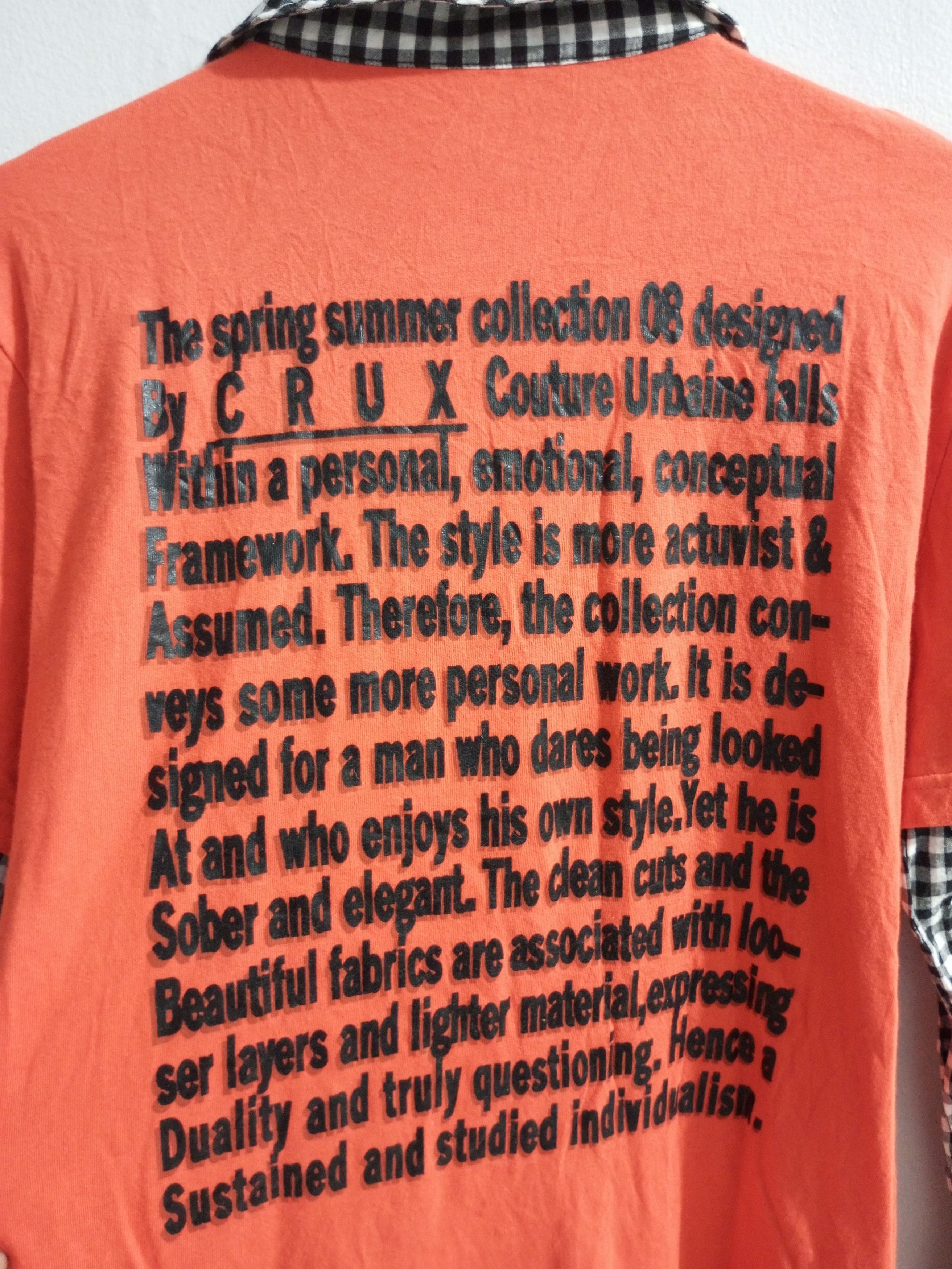 20471120 Vintage crux double layer poem long sleeve tshirt Size US M / EU 48-50 / 2 - 10 Thumbnail