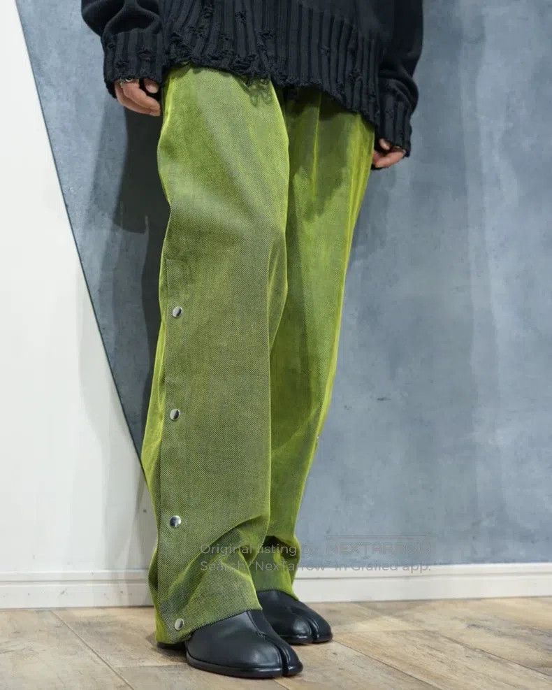Song For The Mute SONG FOR THE MUTE Green fabric buttoned trousers Size US 32 / EU 48 - 7 Thumbnail