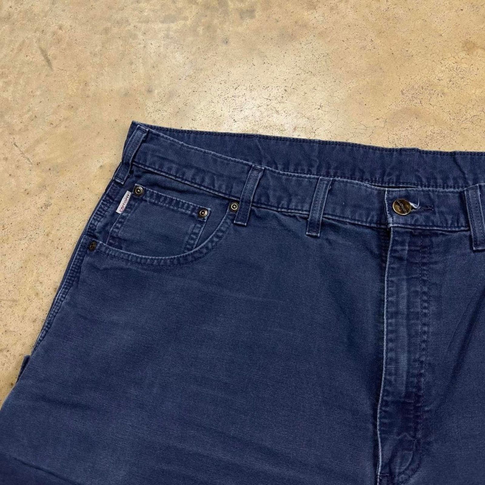 Carhartt Baggy Y2K Carhartt Dungaree Faded Blue Carpenter Pants Size US 44 / EU 60 - 4 Thumbnail
