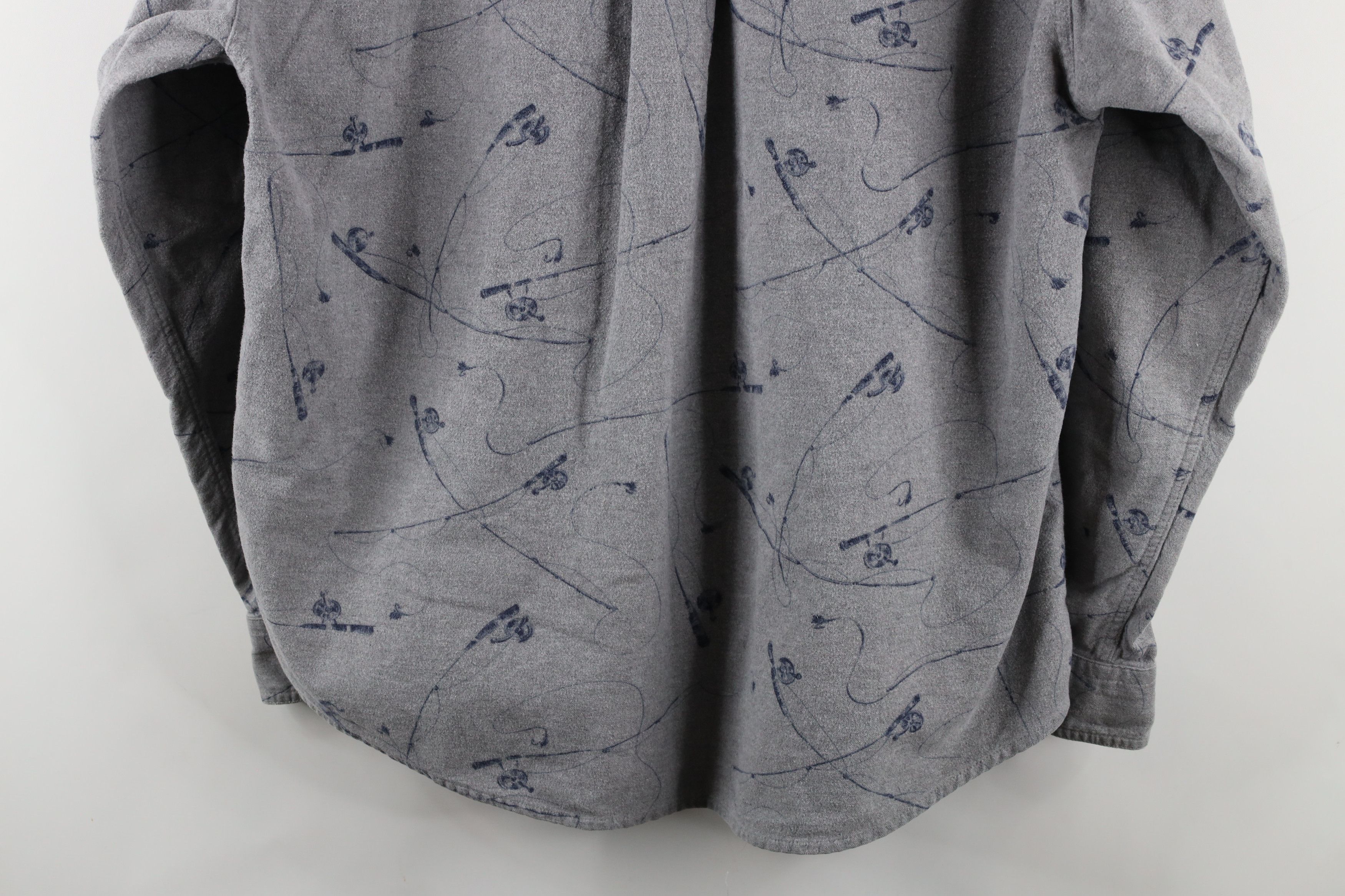 Vintage × Woolrich Woolen Mills Vintage 90s Woolrich Over Print Chamois Cloth Button Shirt Size US L / EU 52-54 / 3 - 12 Thumbnail