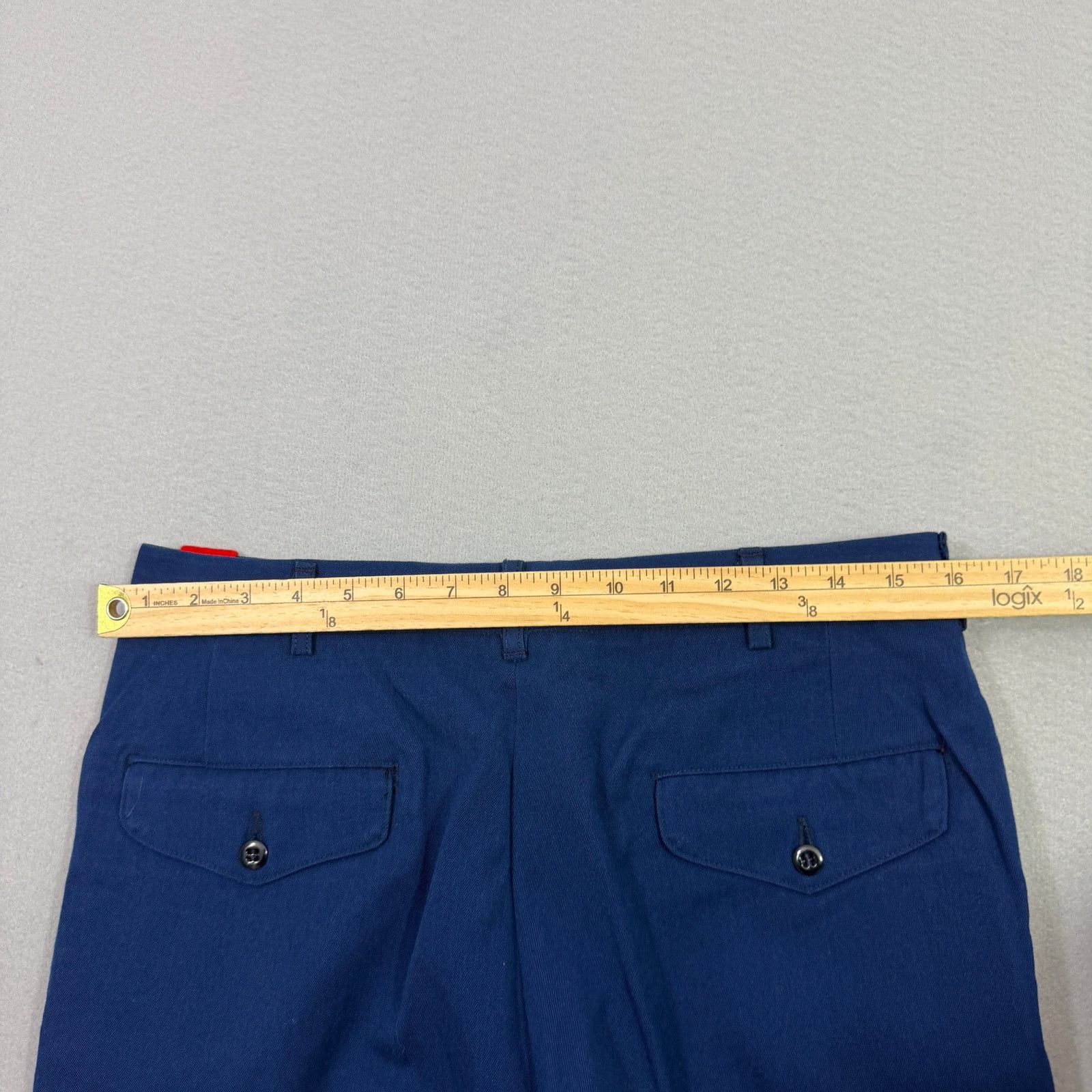 Vintage Vintage USMC Gabardine Wool Trousers 32S (32x30) Blue Red Size US 32 / EU 48 - 8 Thumbnail