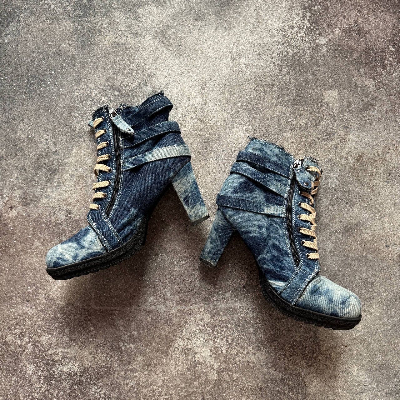 If Six Was Nine Gothicana Vintage Y2K Strap Details Heels Boots Size US 9 / IT 39 - 4 Thumbnail