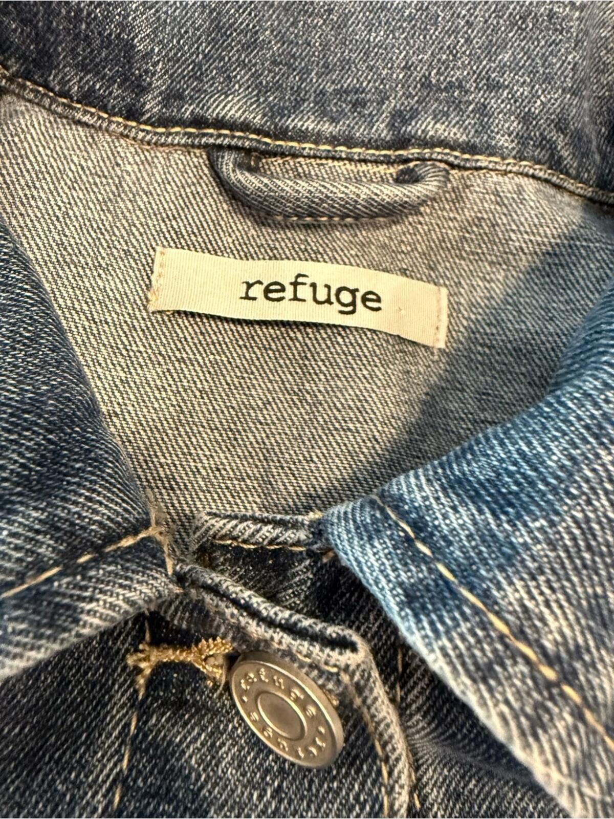Other Refuge painted color block denim jeans jacket SZ LG Size L / US 10 / IT 46 - 7 Thumbnail