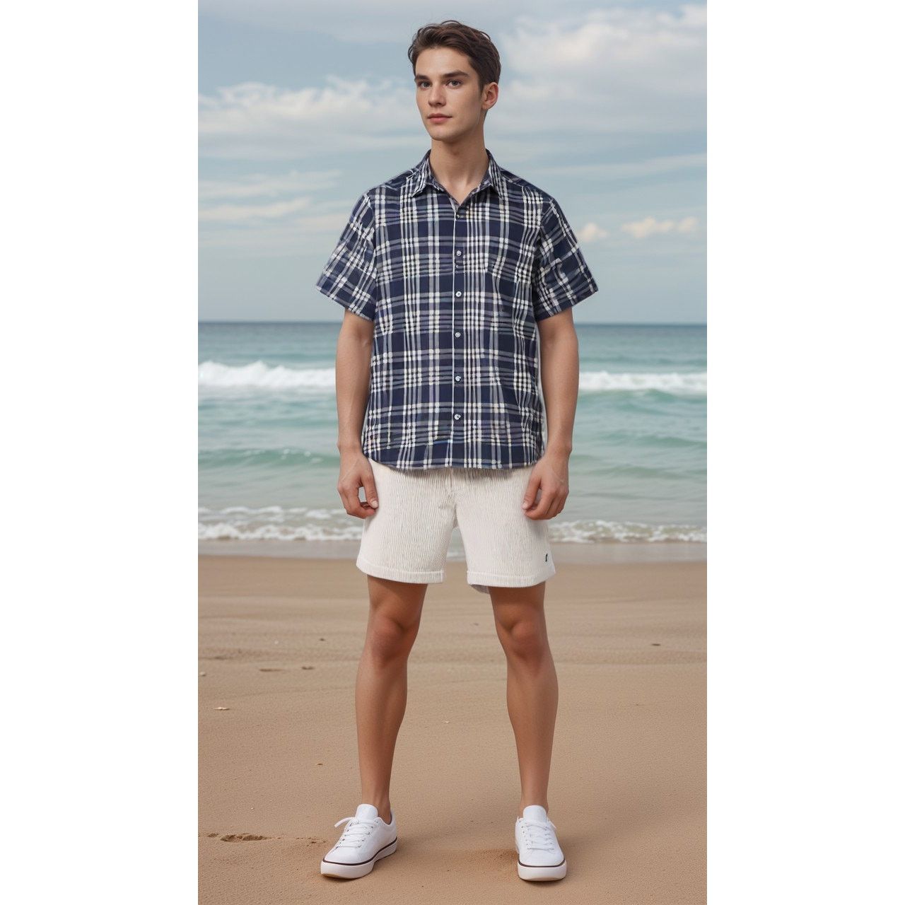 Quiksilver Quicksilver Men's SS Button Down Shirt Blue Plaid SZ L Size US XL / EU 56 / 4 - 1 Thumbnail